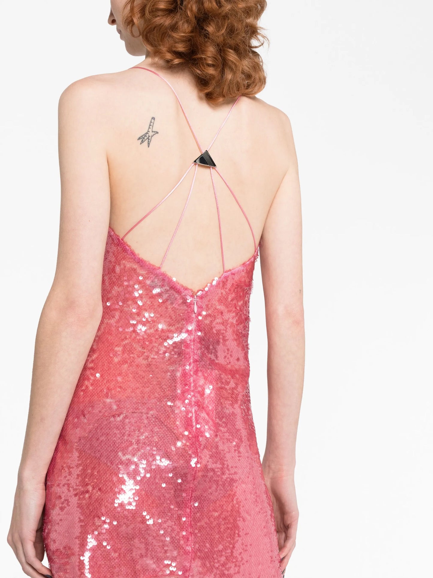 sequinned sleeveless minidress
