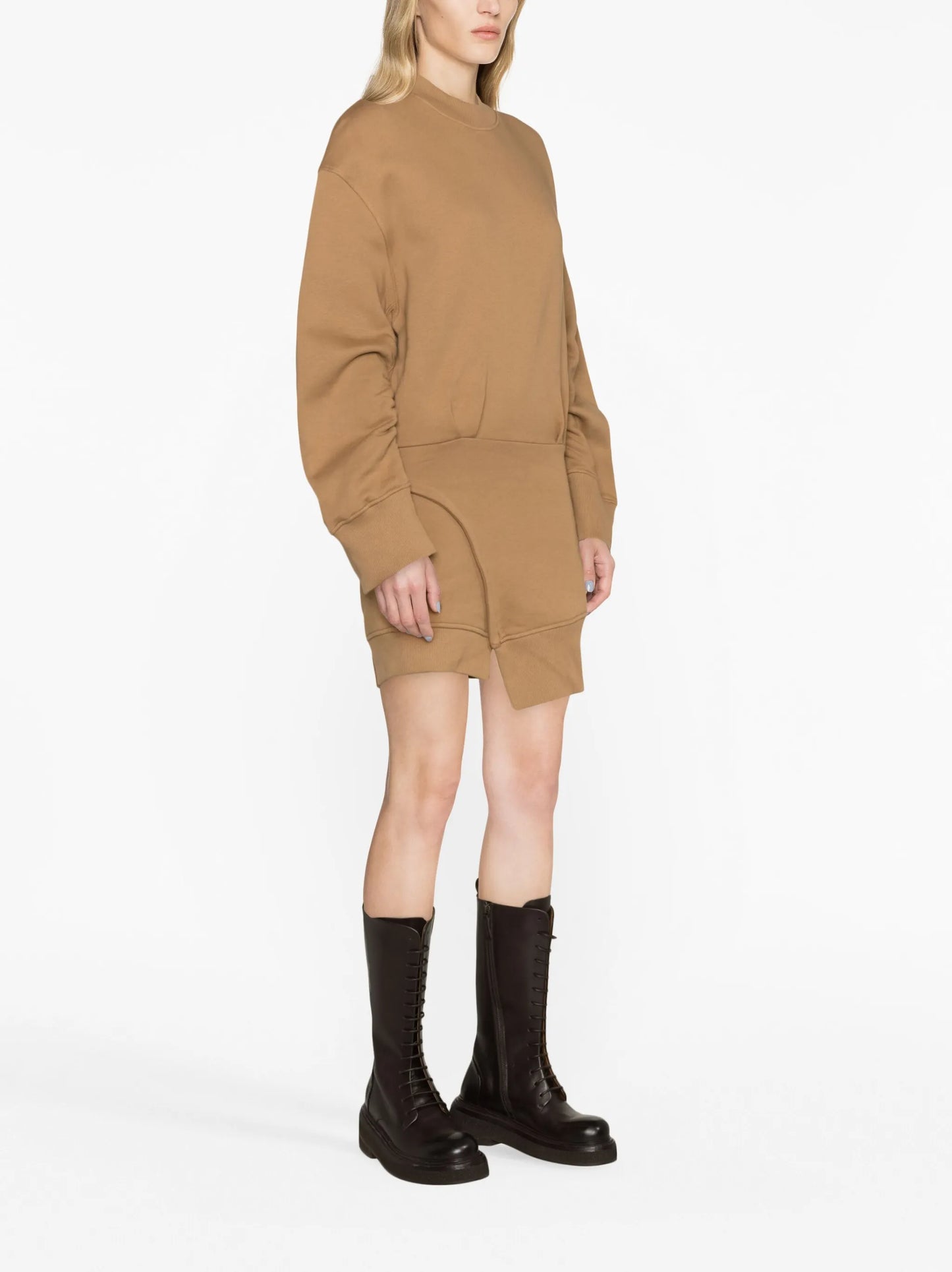 Ivory cotton sweatshirt dress
