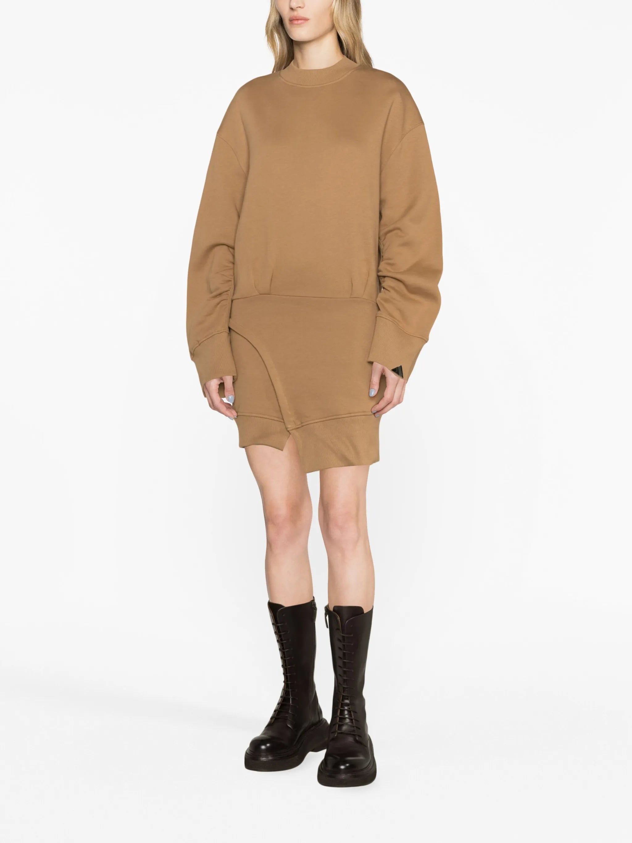 Ivory cotton sweatshirt dress