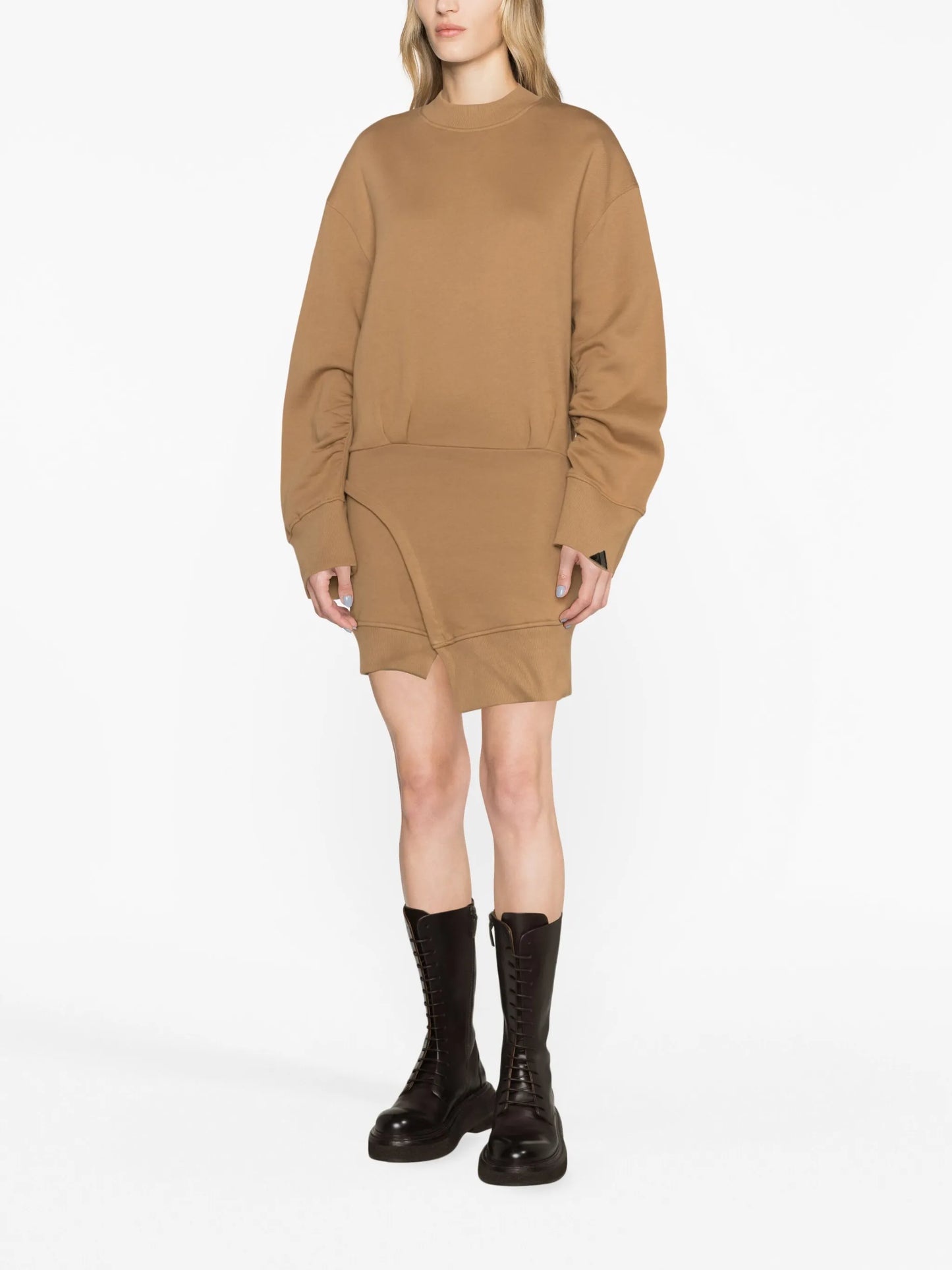 Ivory cotton sweatshirt dress