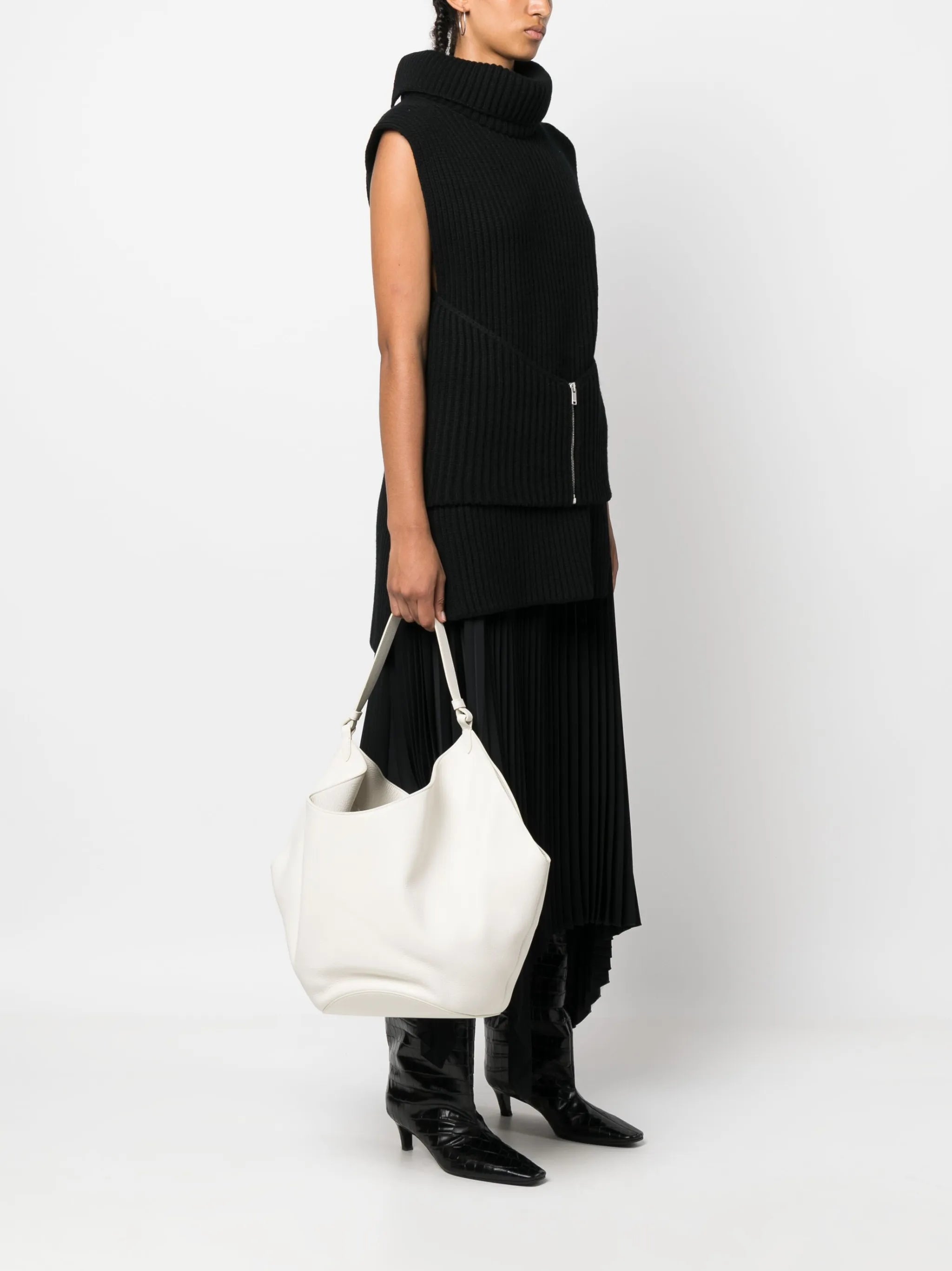 medium The Lotus leather tote bag