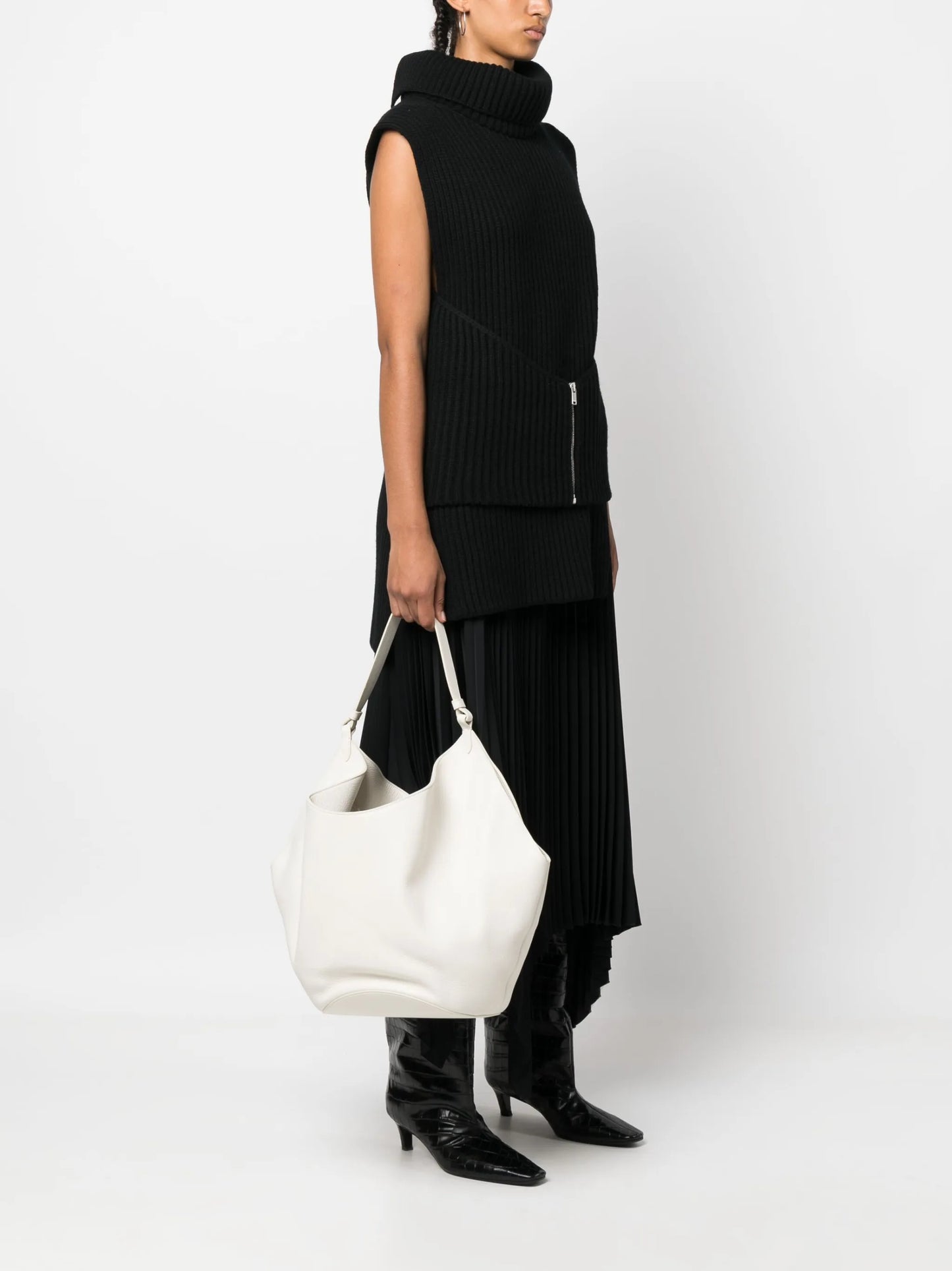 medium The Lotus leather tote bag