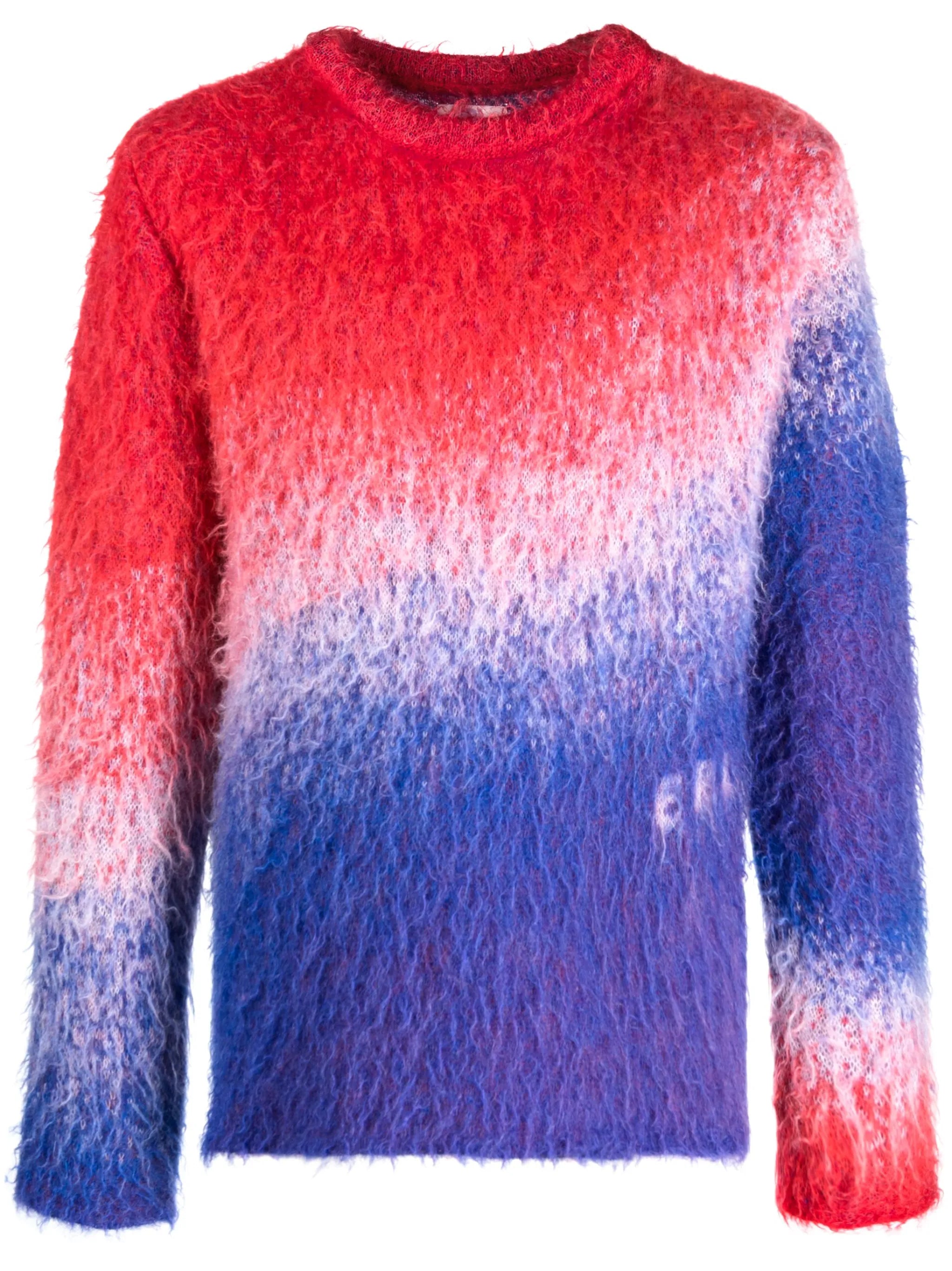 ombré-effect mohair-blend jumper