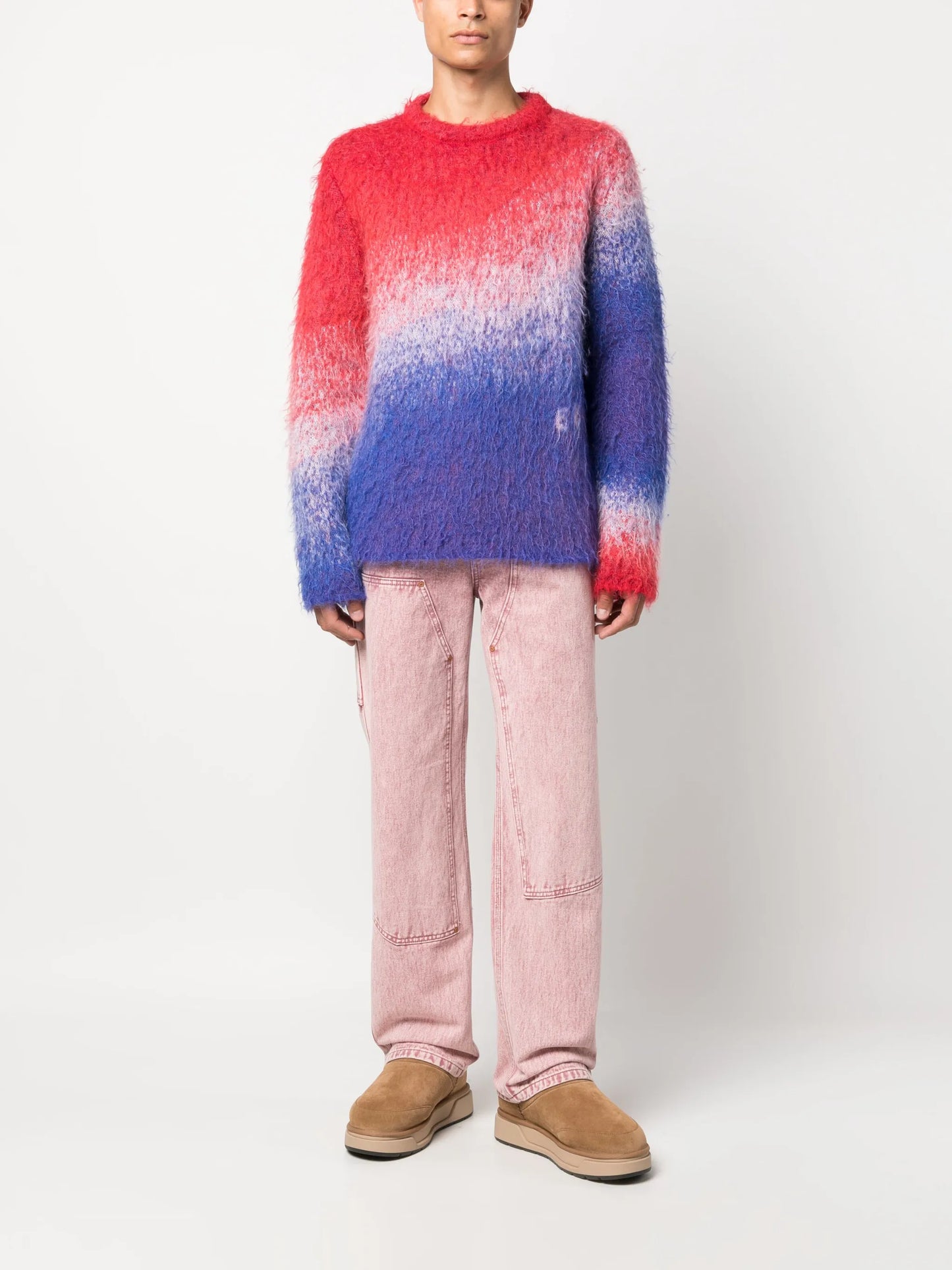 ombré-effect mohair-blend jumper