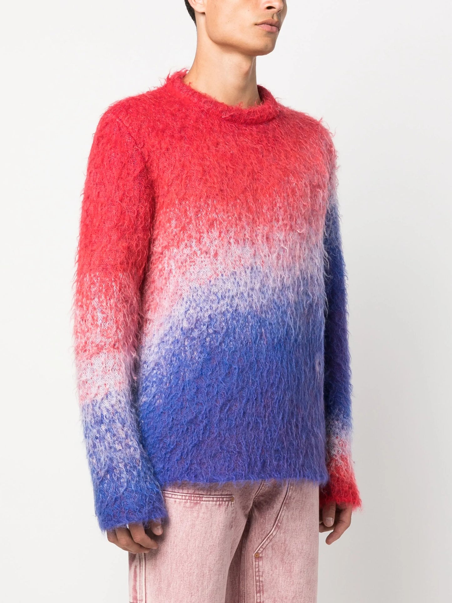ombré-effect mohair-blend jumper