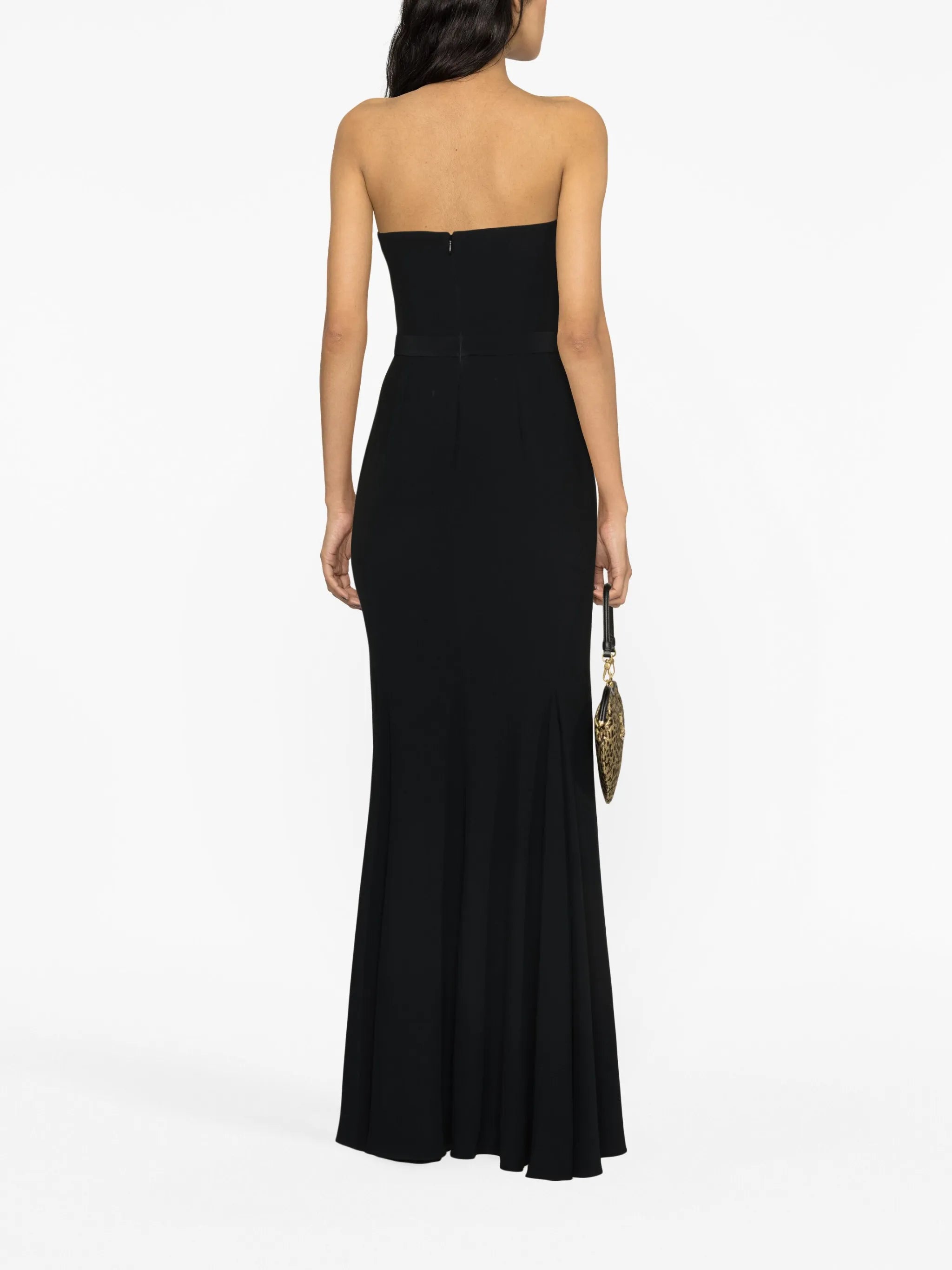 Peak Corset crepe dress