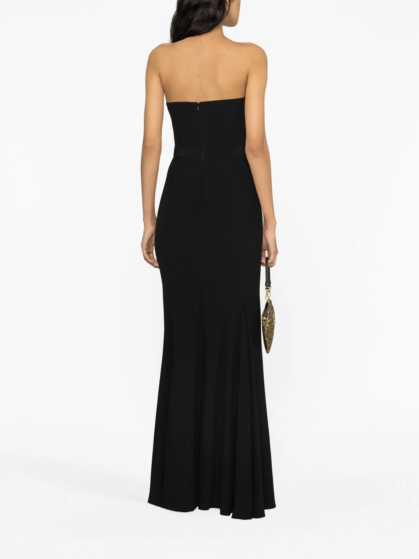 Peak Corset crepe dress