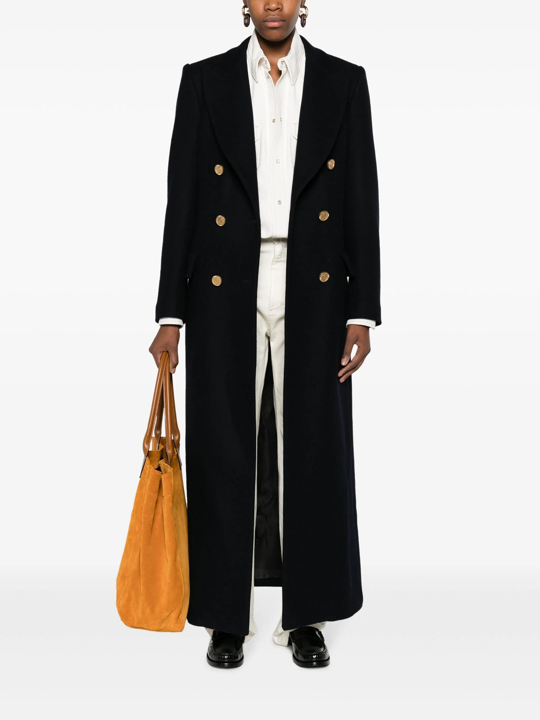 double-breasted wool coat
