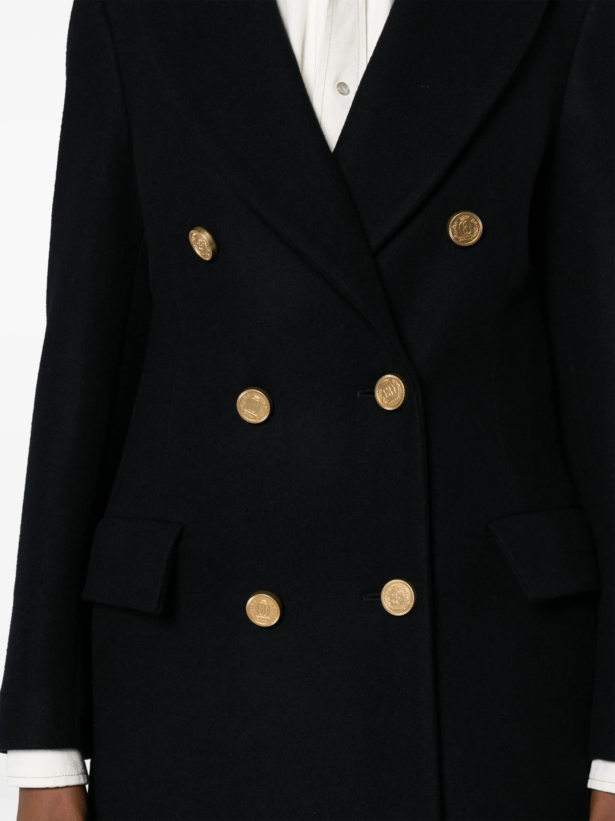 double-breasted wool coat