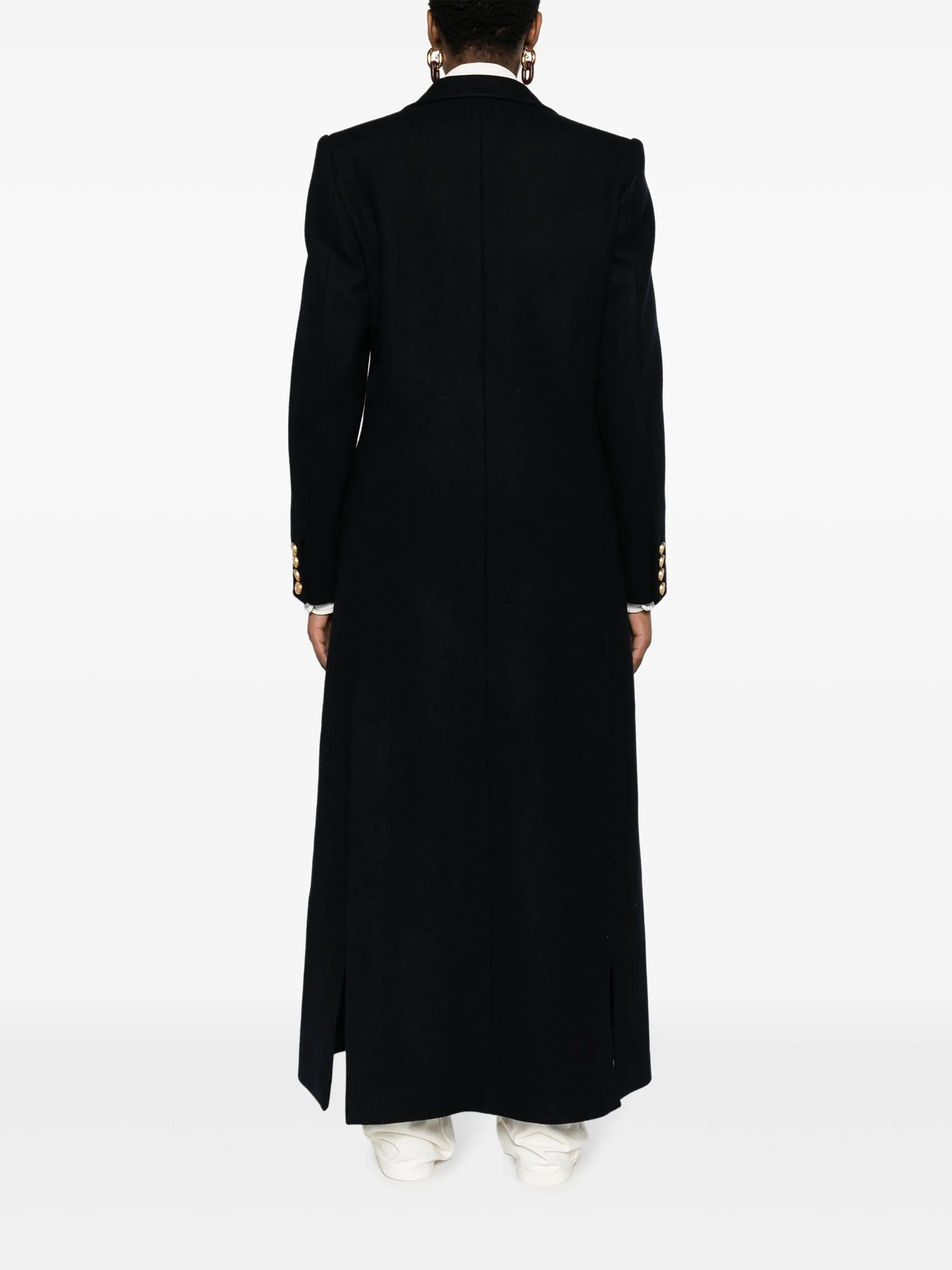 double-breasted wool coat
