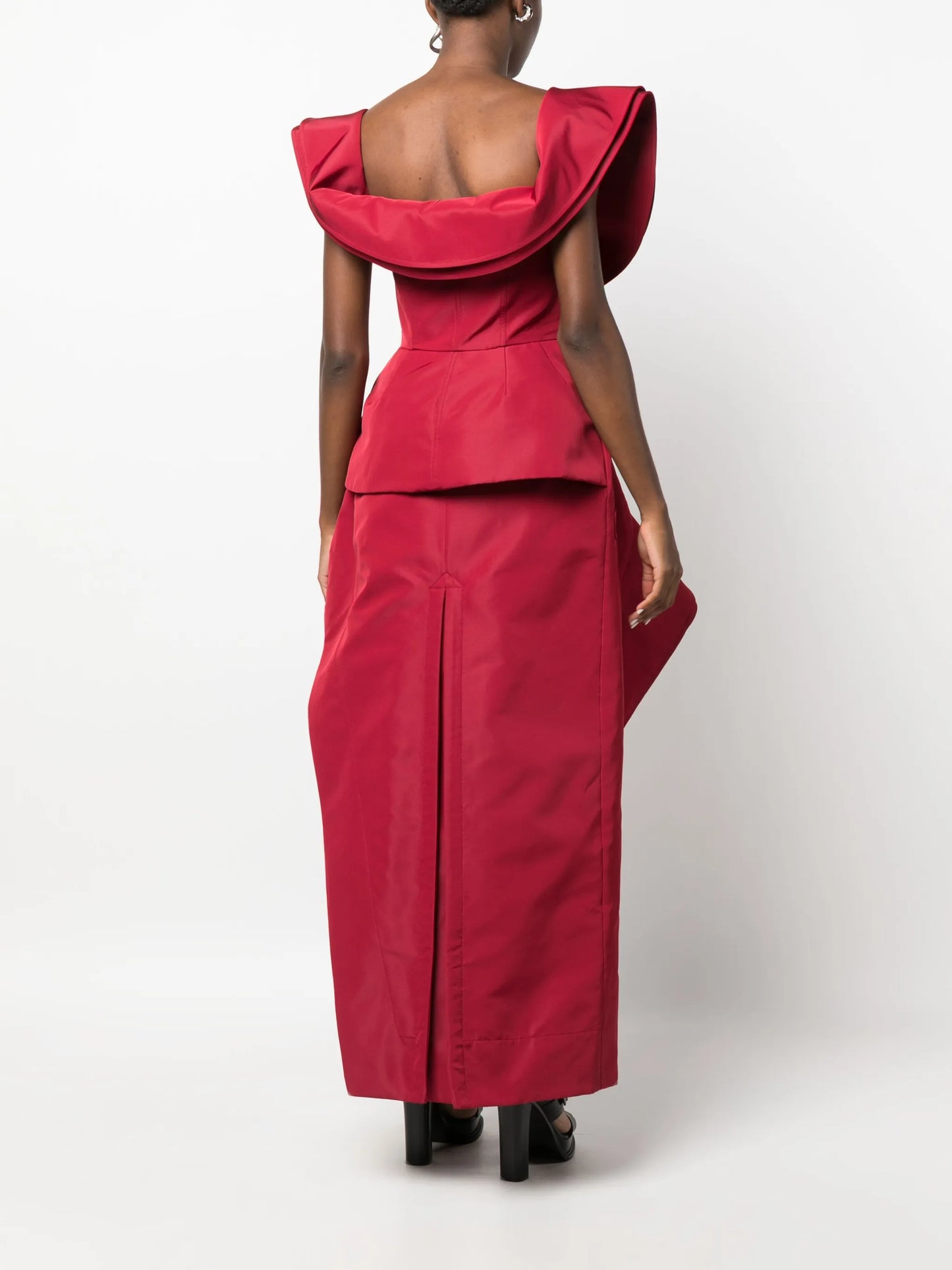 off-shoulder ruffled minidress