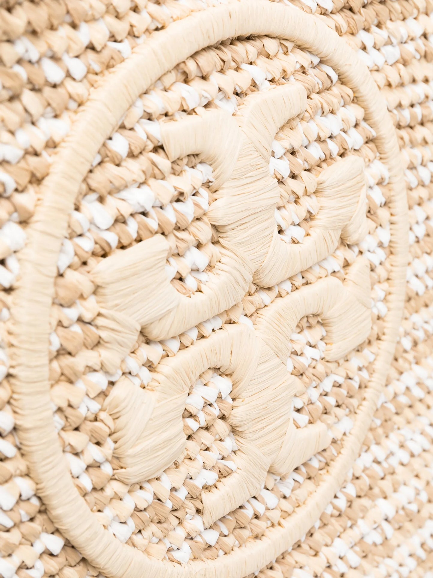 Ella Raffia M?lange Chain tote bag