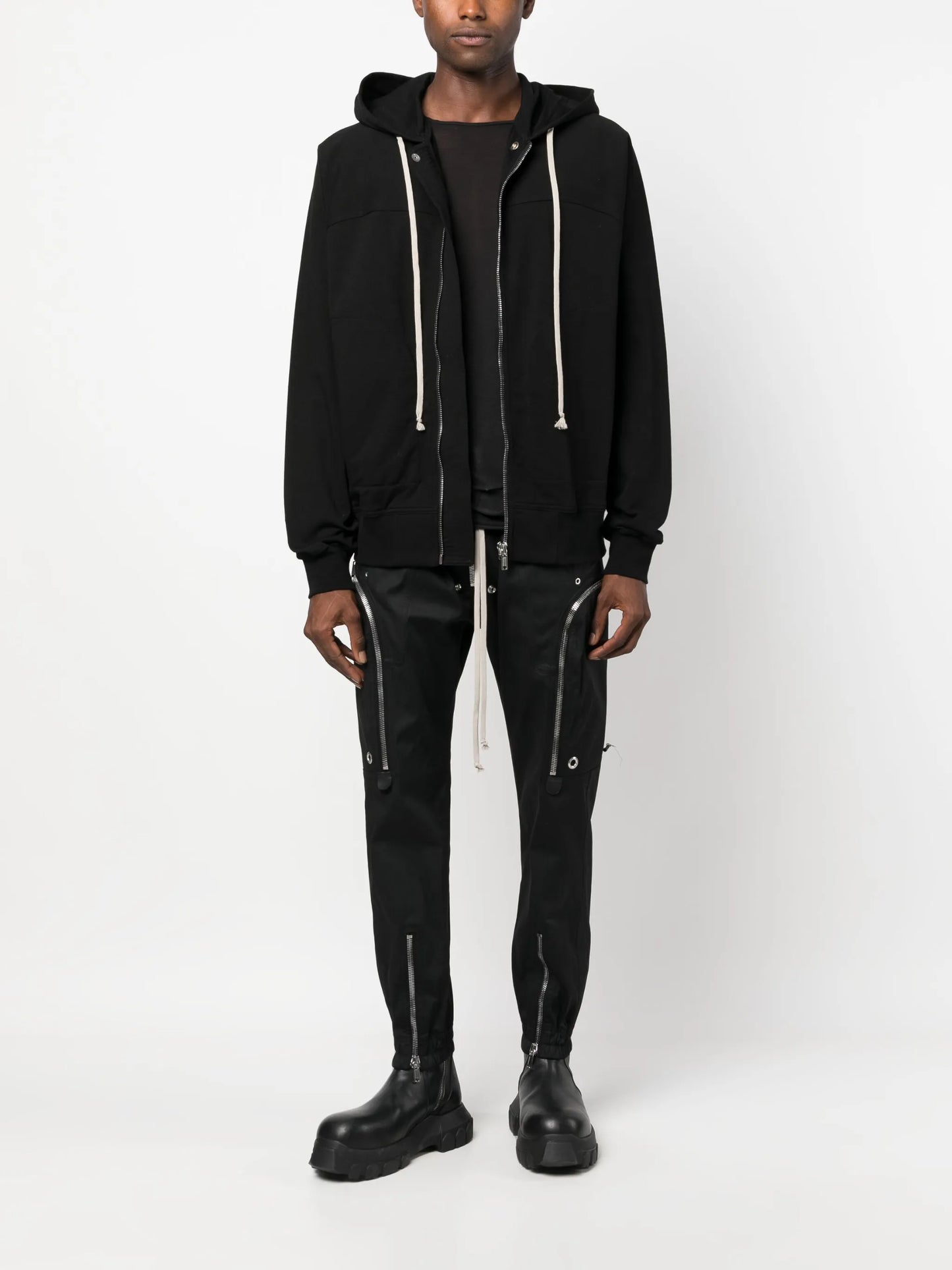 zip-up cotton hoodie