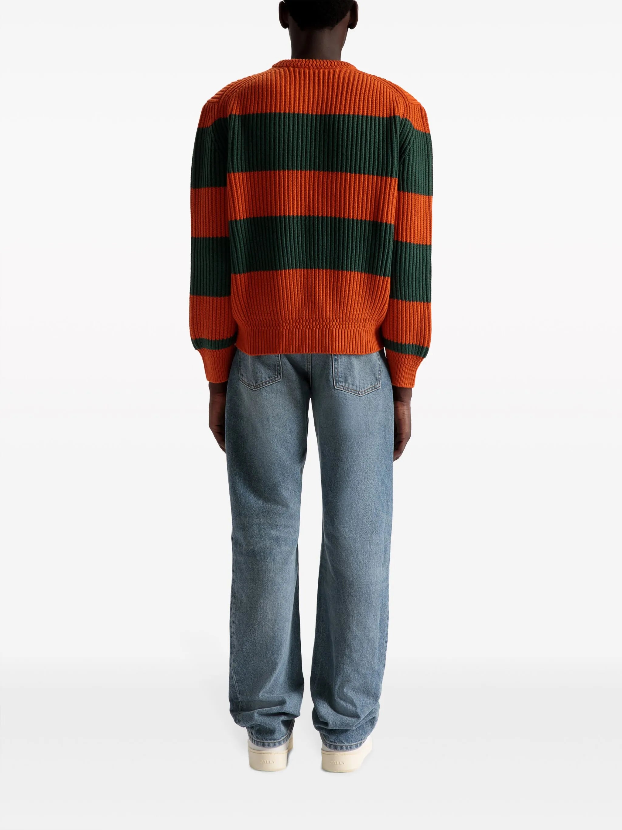 ribbed-knit wool jumper