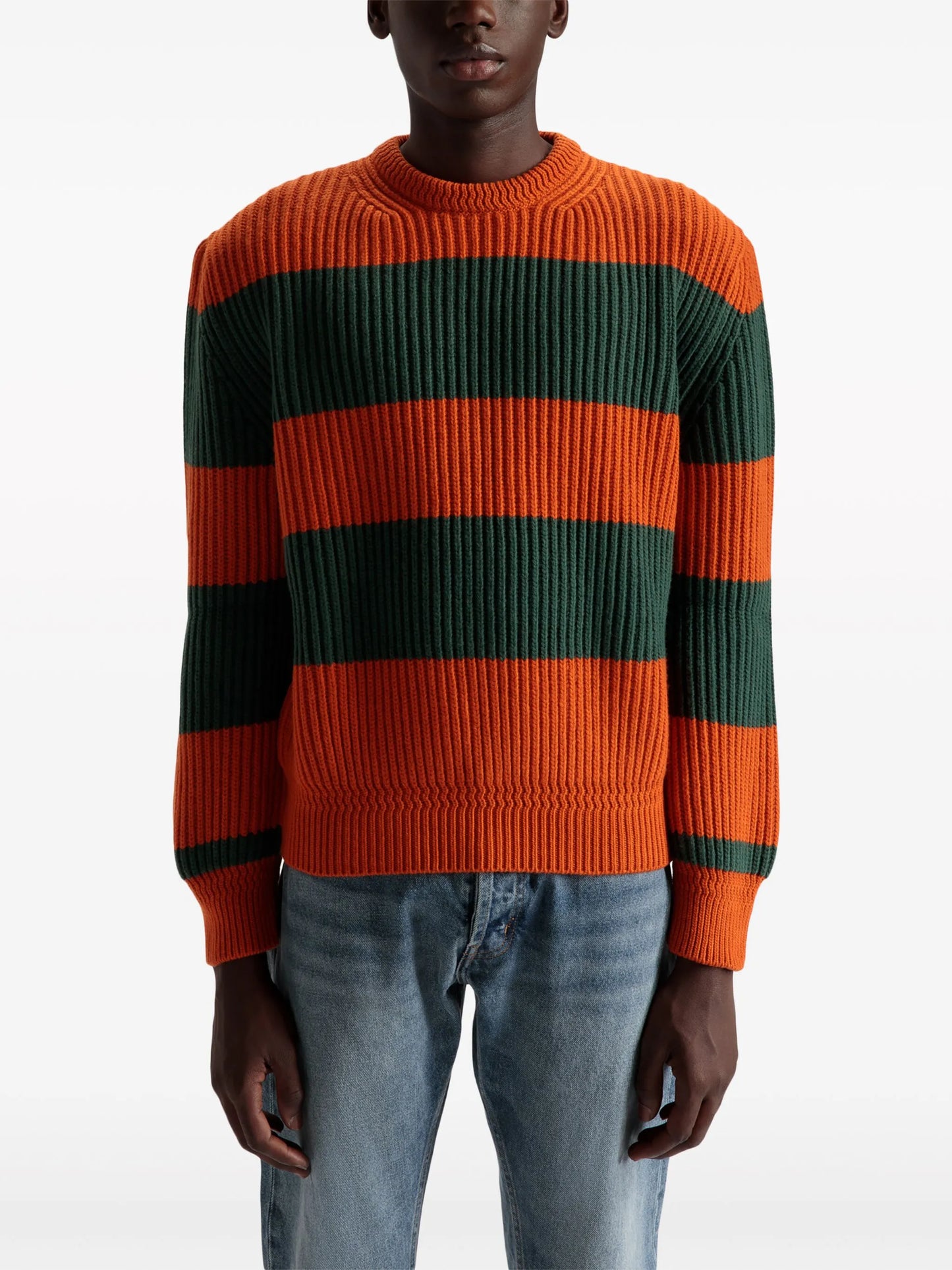 ribbed-knit wool jumper