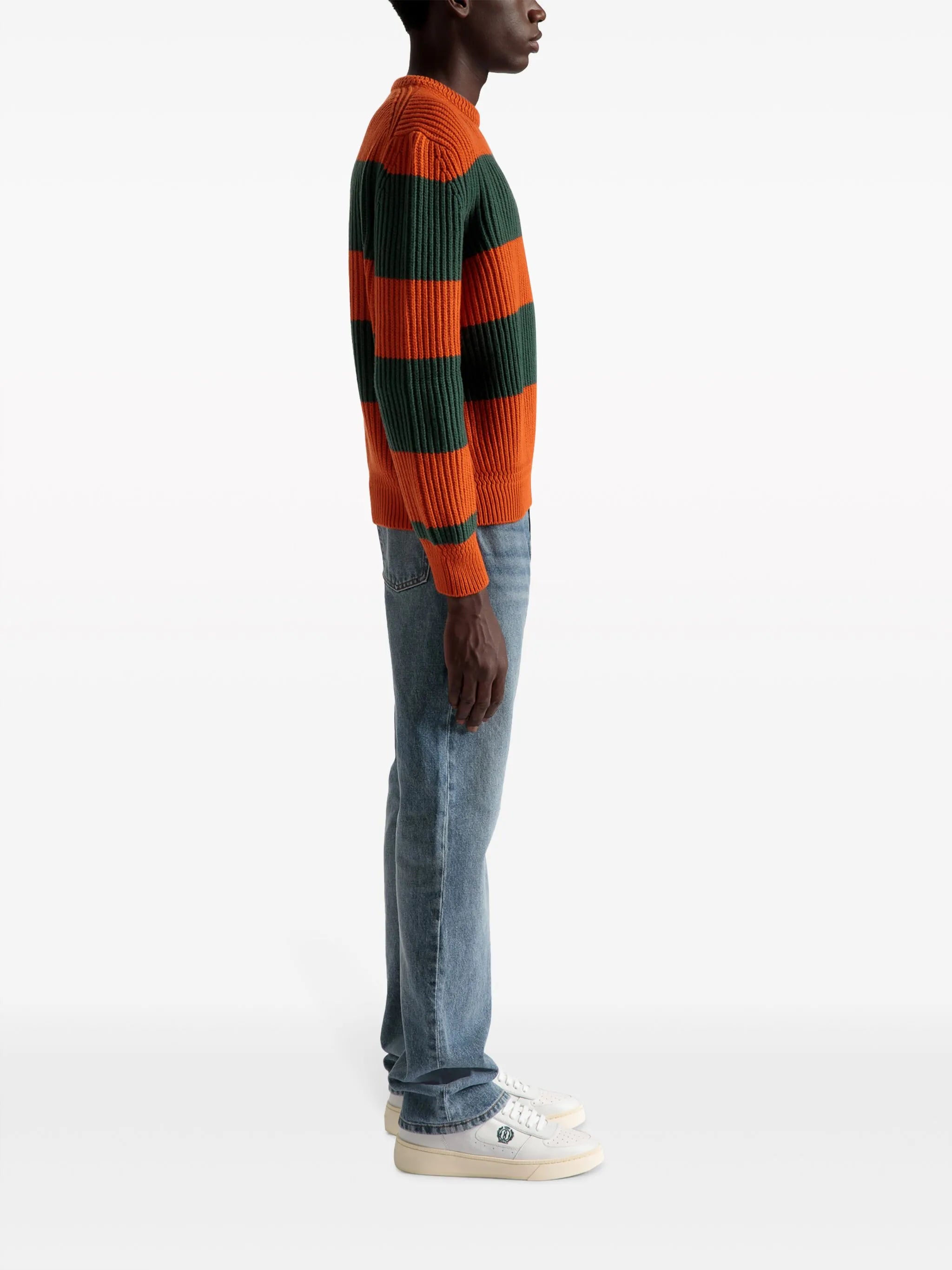 ribbed-knit wool jumper