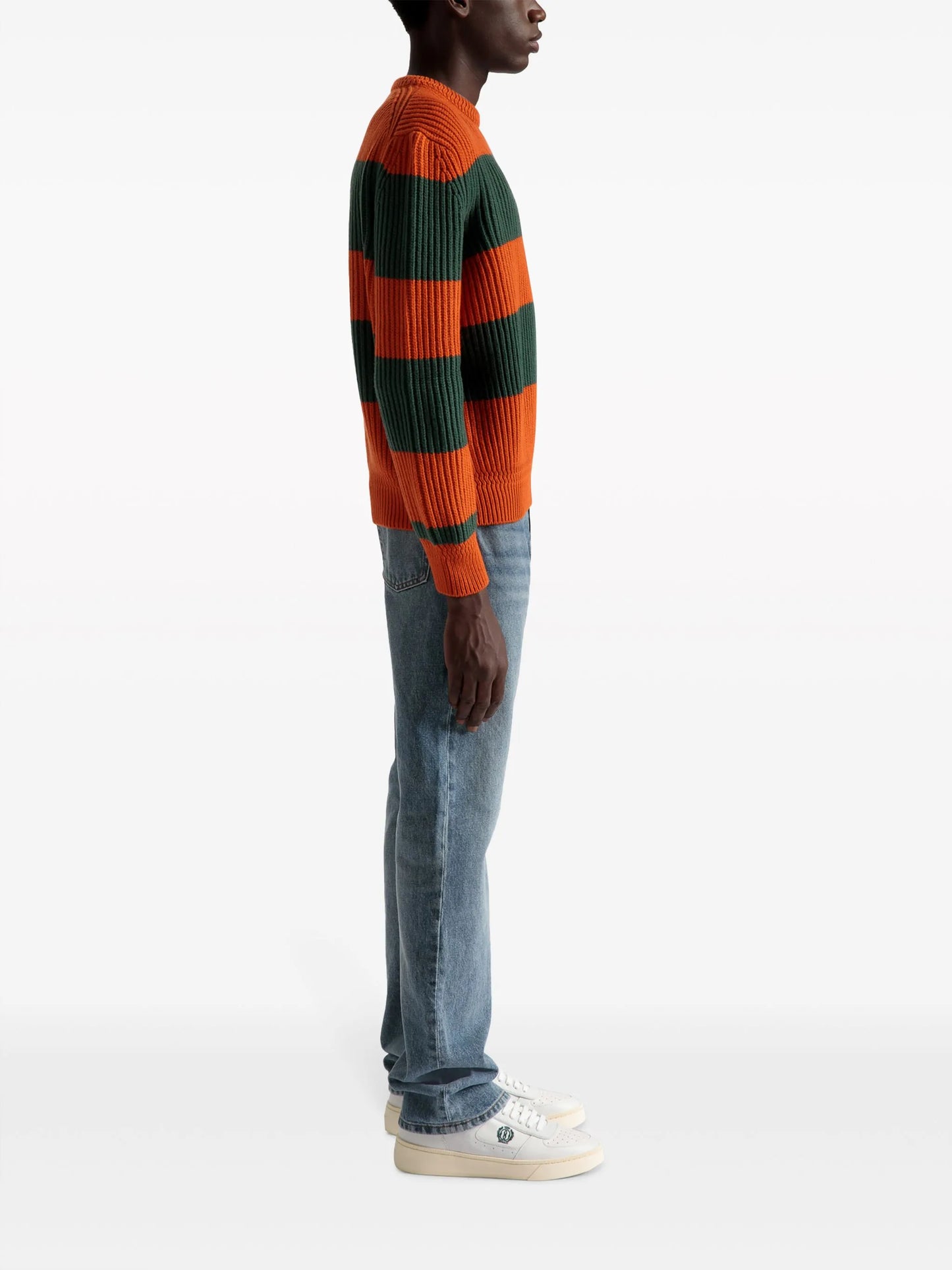 ribbed-knit wool jumper