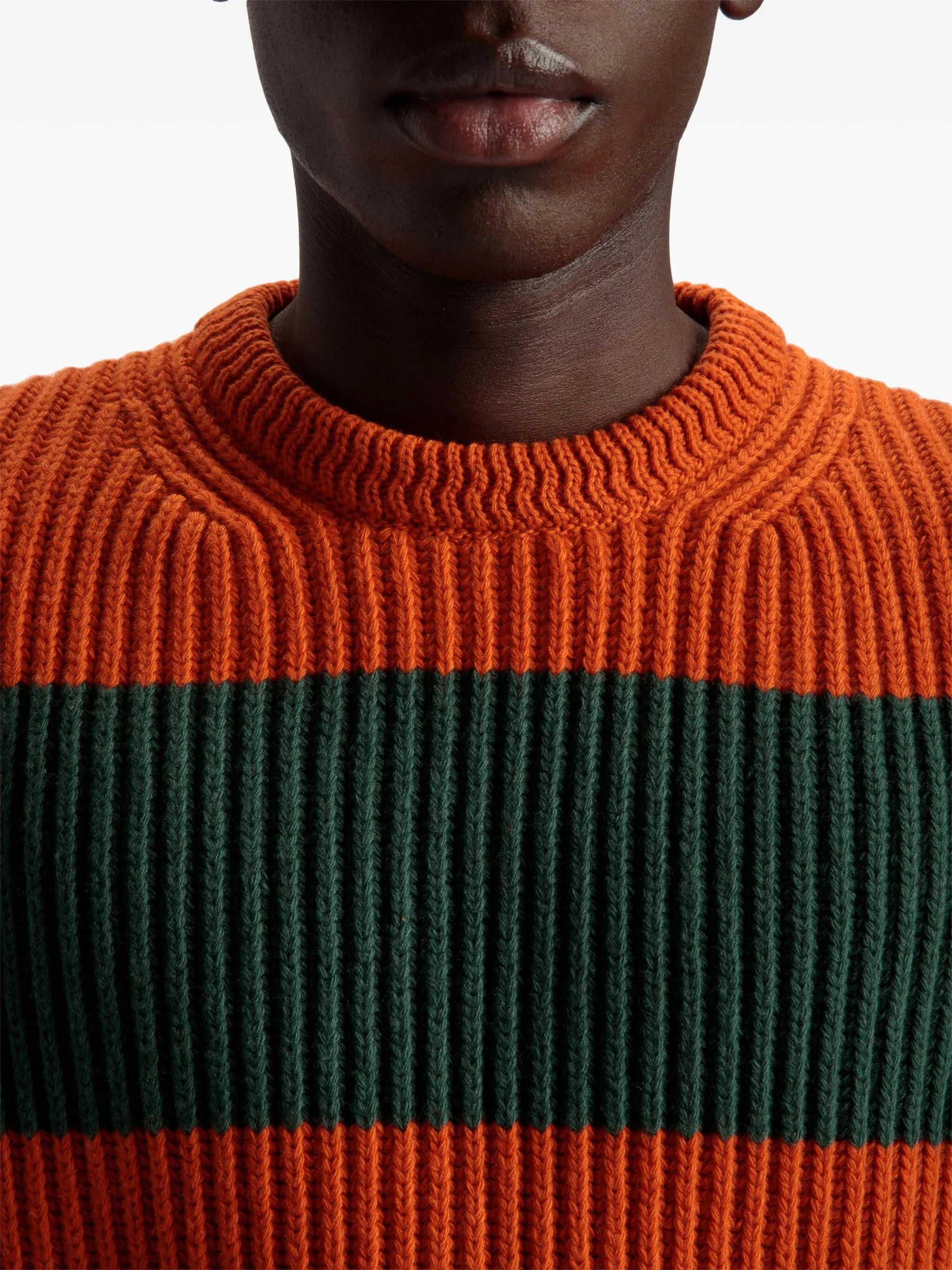 ribbed-knit wool jumper
