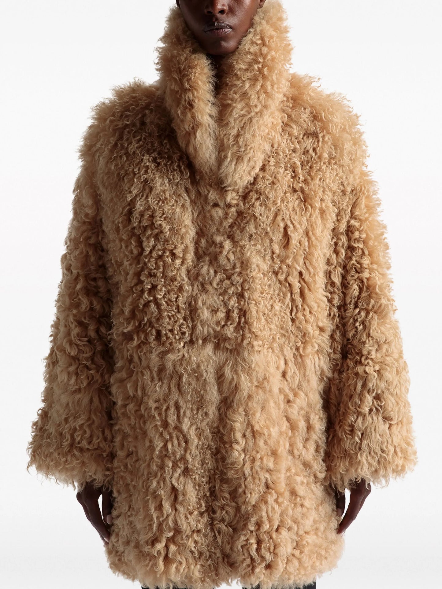 shearling stand-up collar jacket