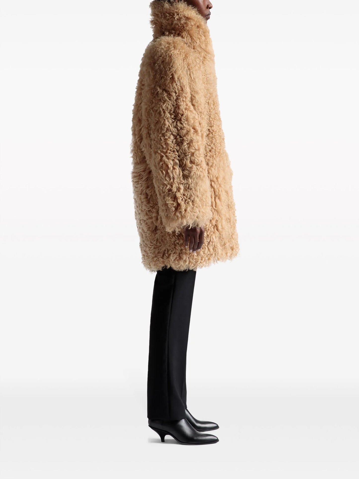 shearling stand-up collar jacket