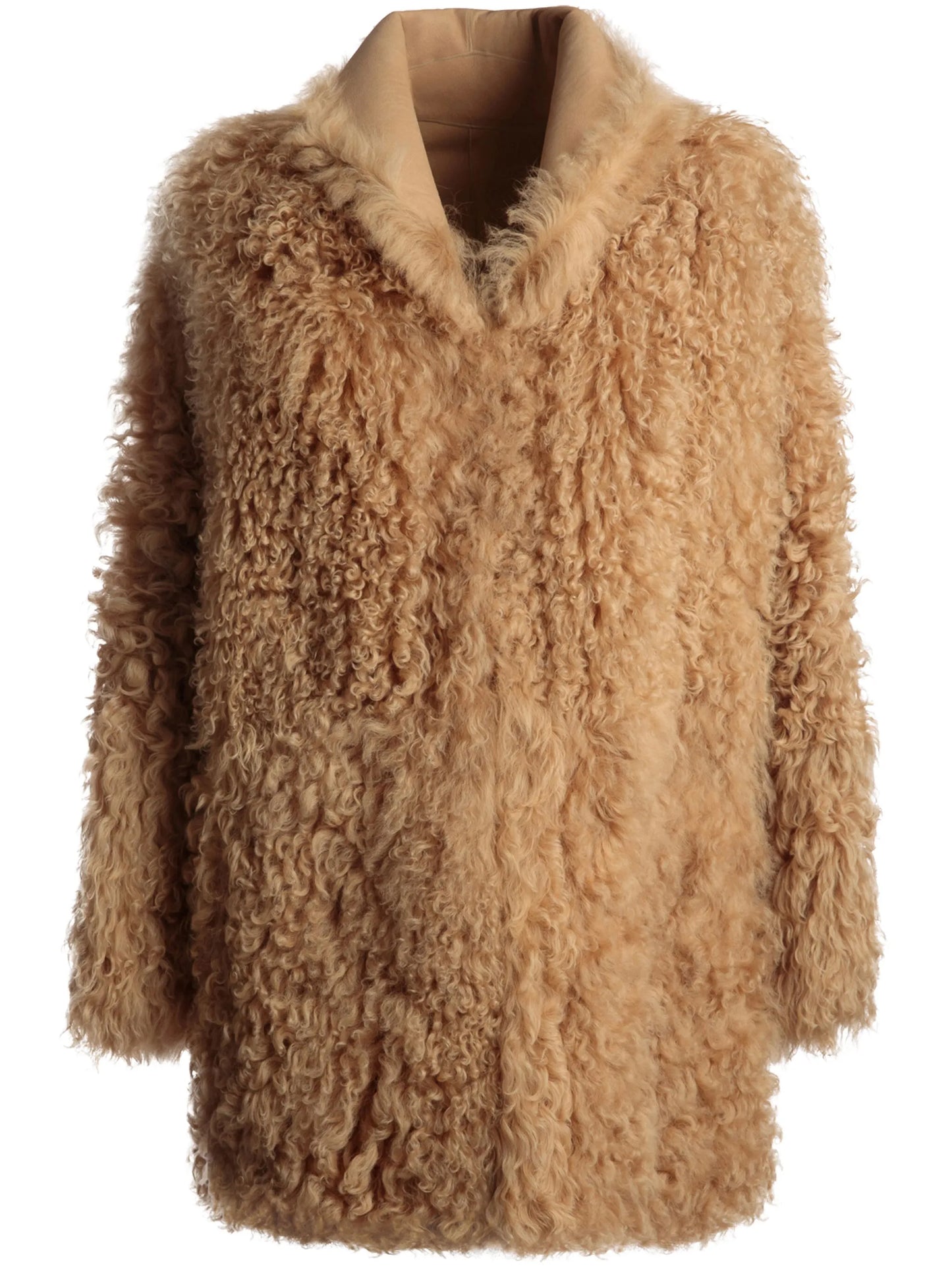 shearling stand-up collar jacket