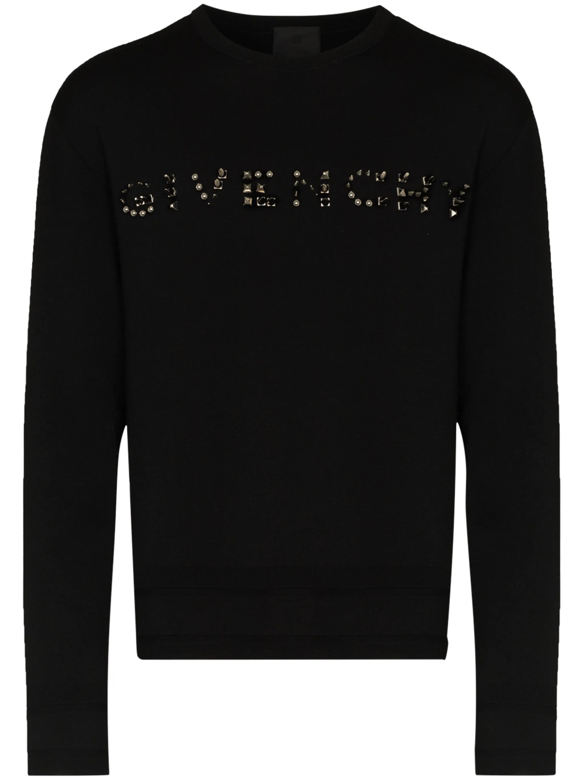 studded-logo wool jumper