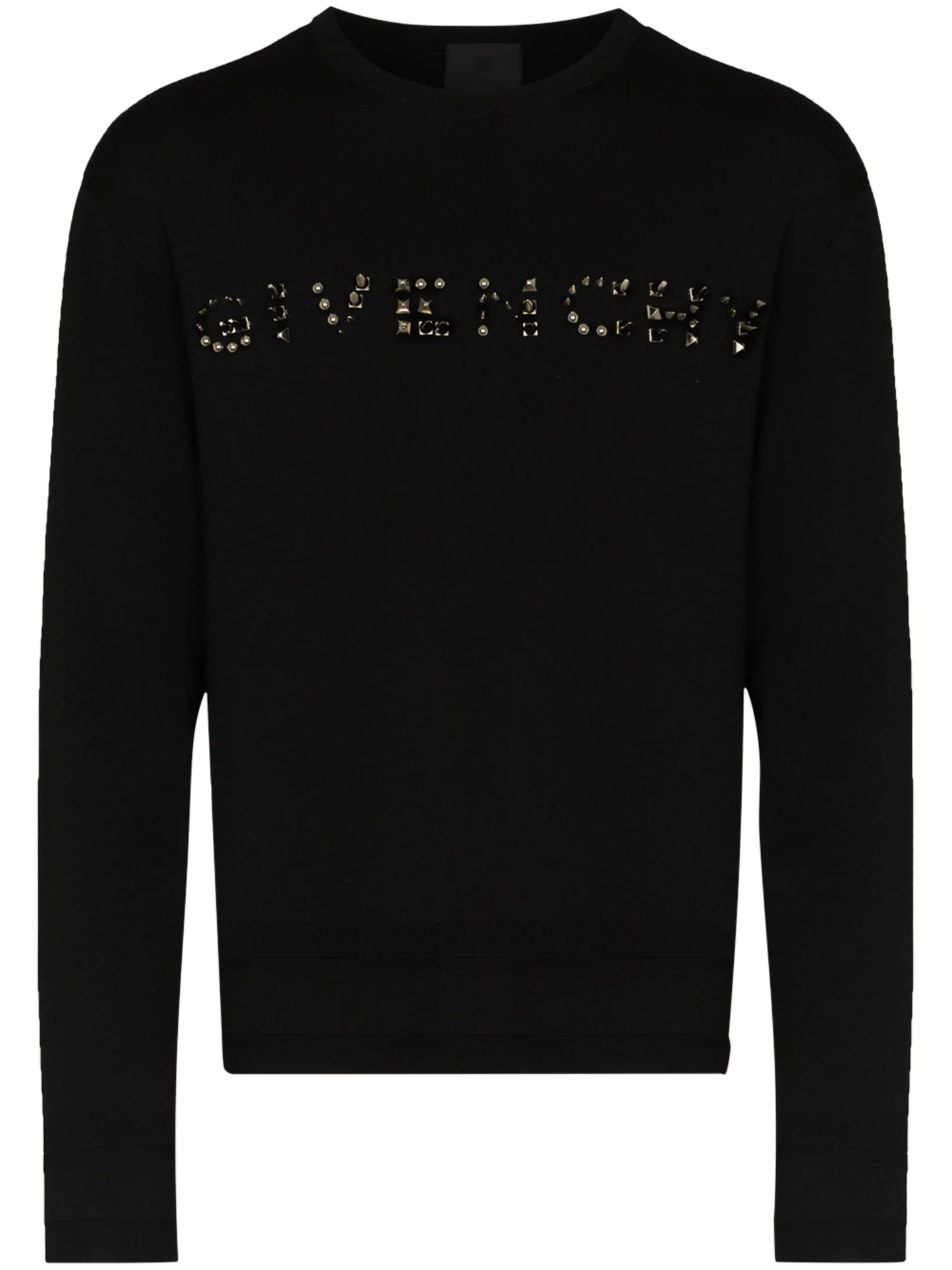 studded-logo wool jumper