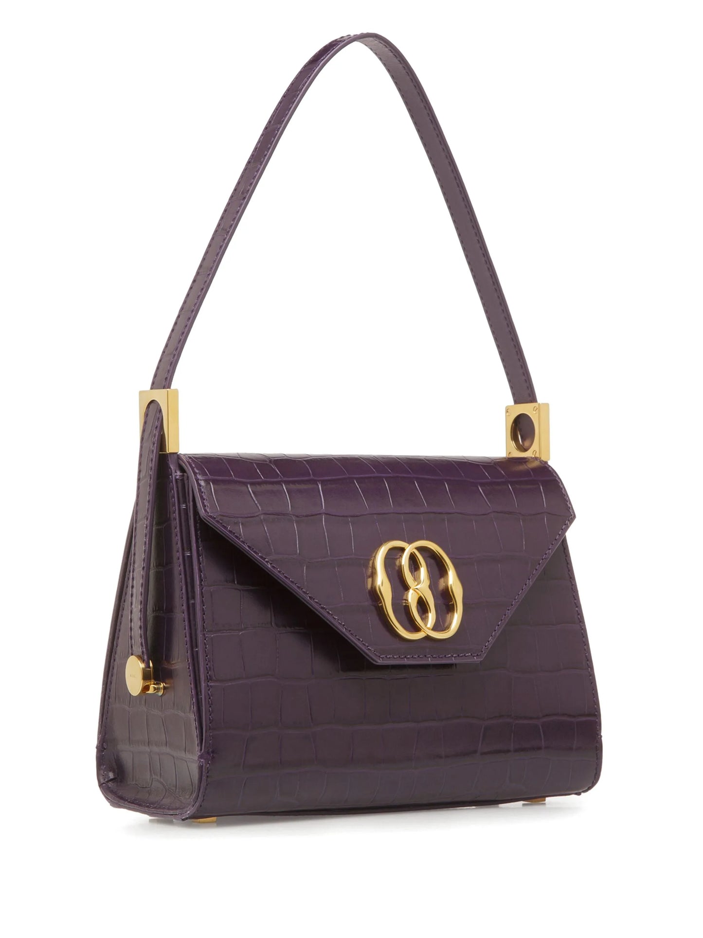 Emblem Trapeze crocodile-effect tote bag