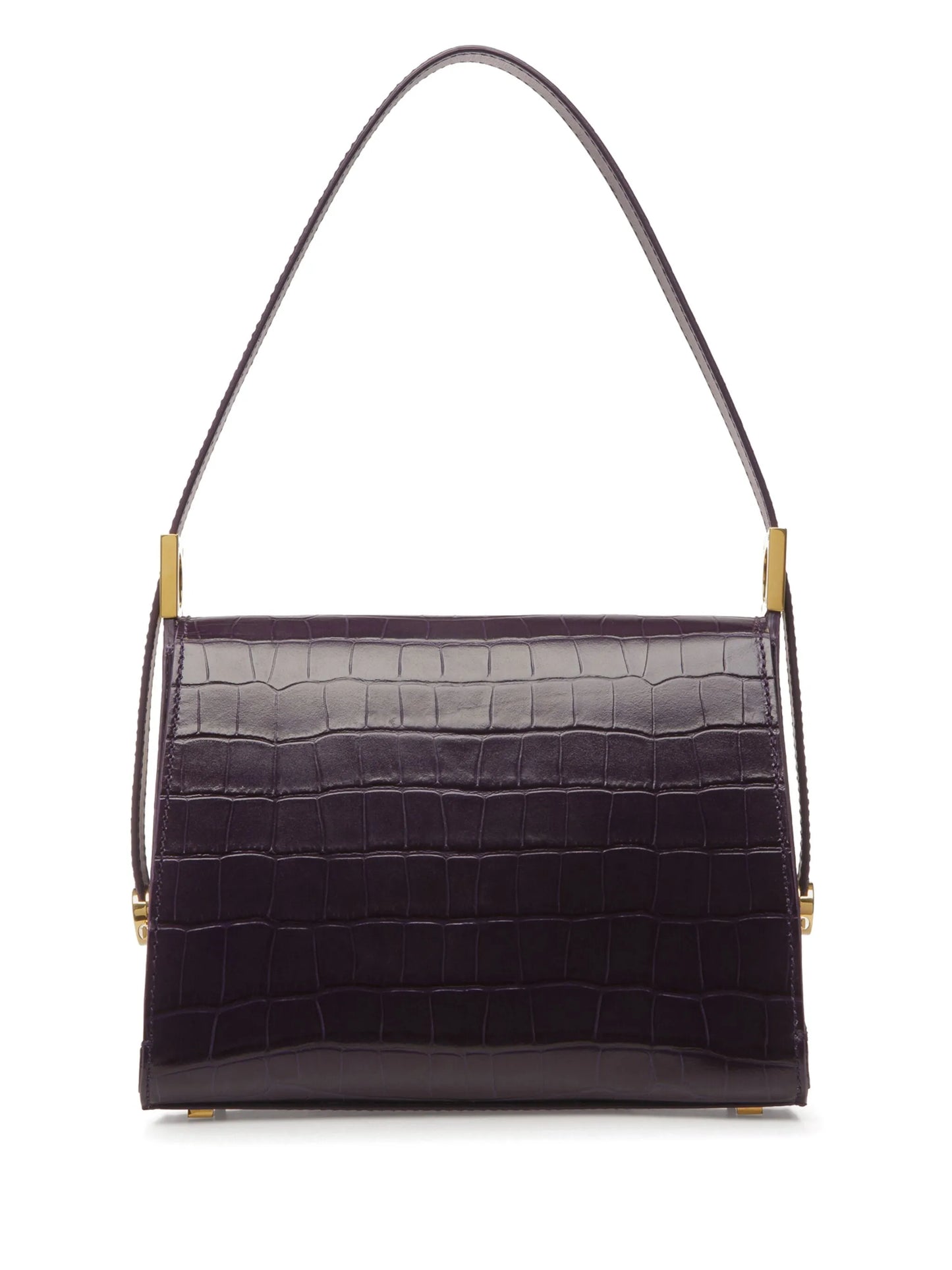 Emblem Trapeze crocodile-effect tote bag