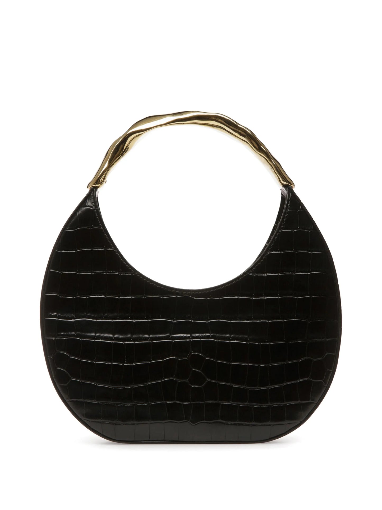 crocodile-embossed leather bag