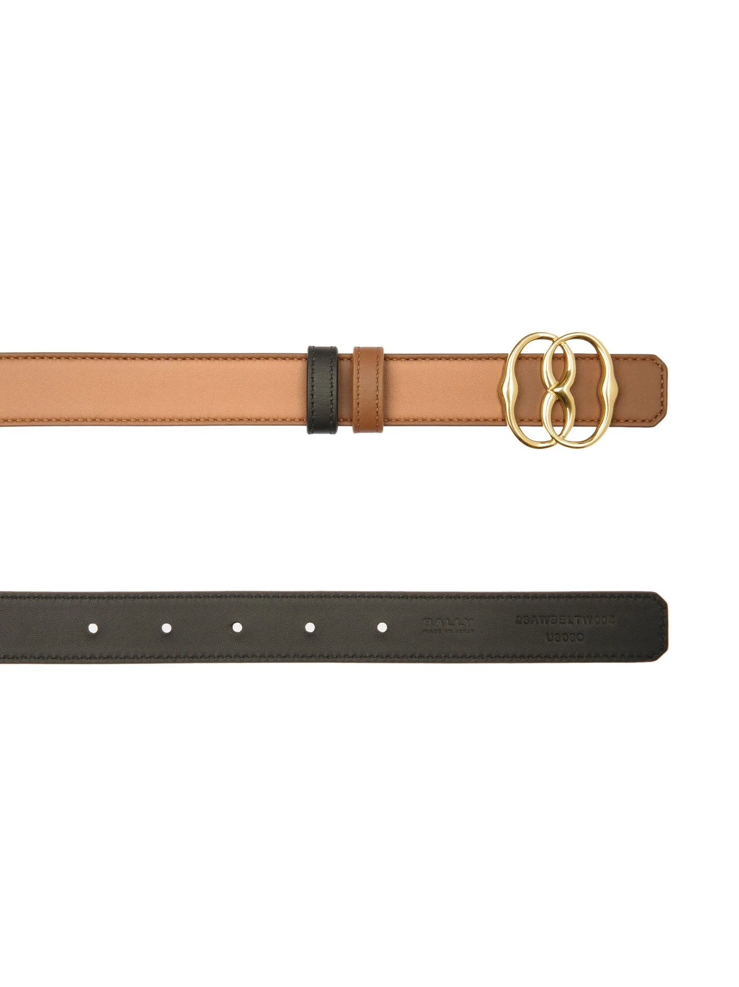 Emblem leather belt