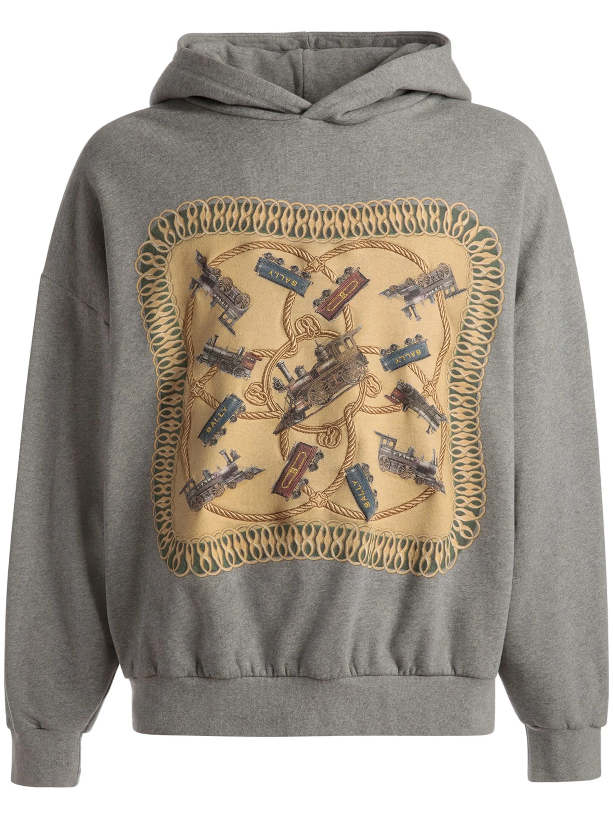 graphic-print cotton hoodie
