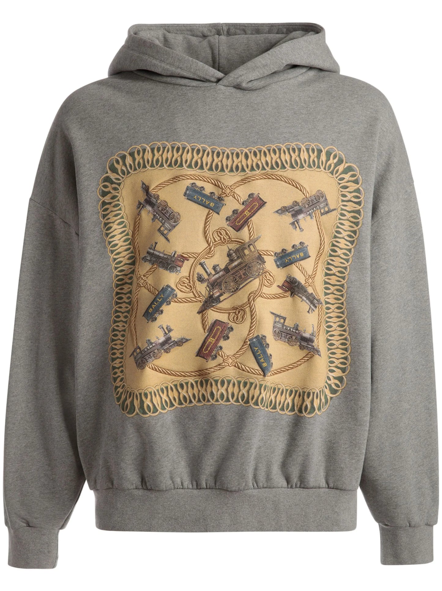 graphic-print cotton hoodie