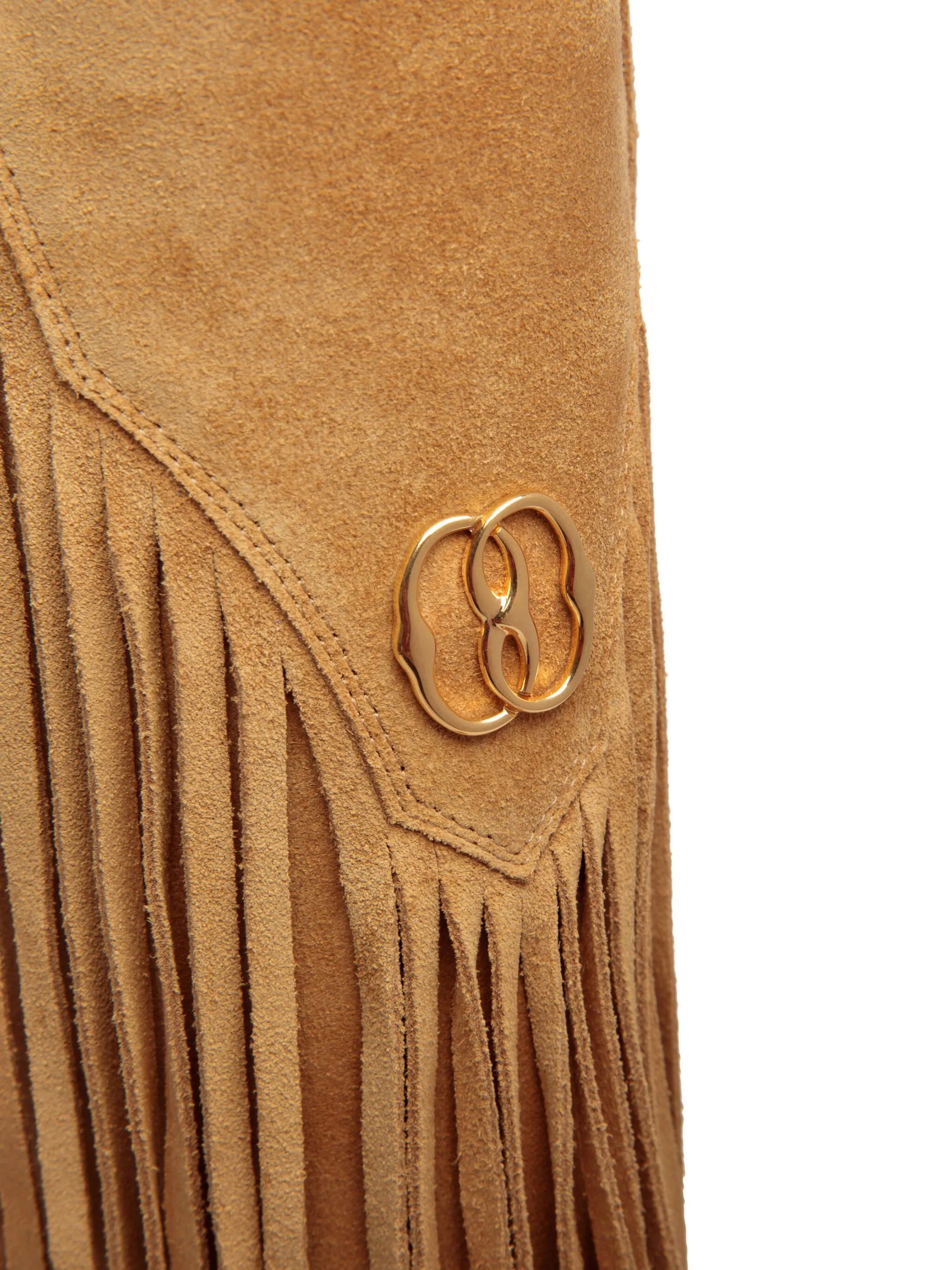 40mm fringed suede boots