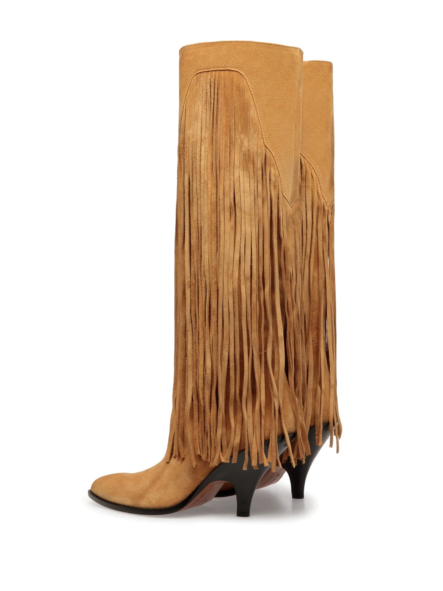 40mm fringed suede boots