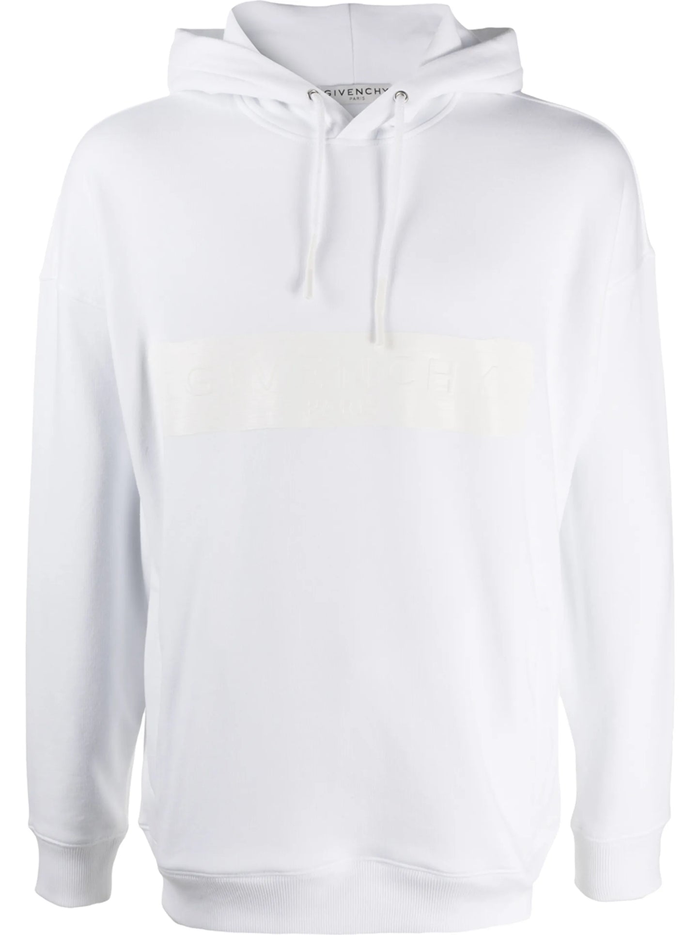 logo-embossed cotton hoodie
