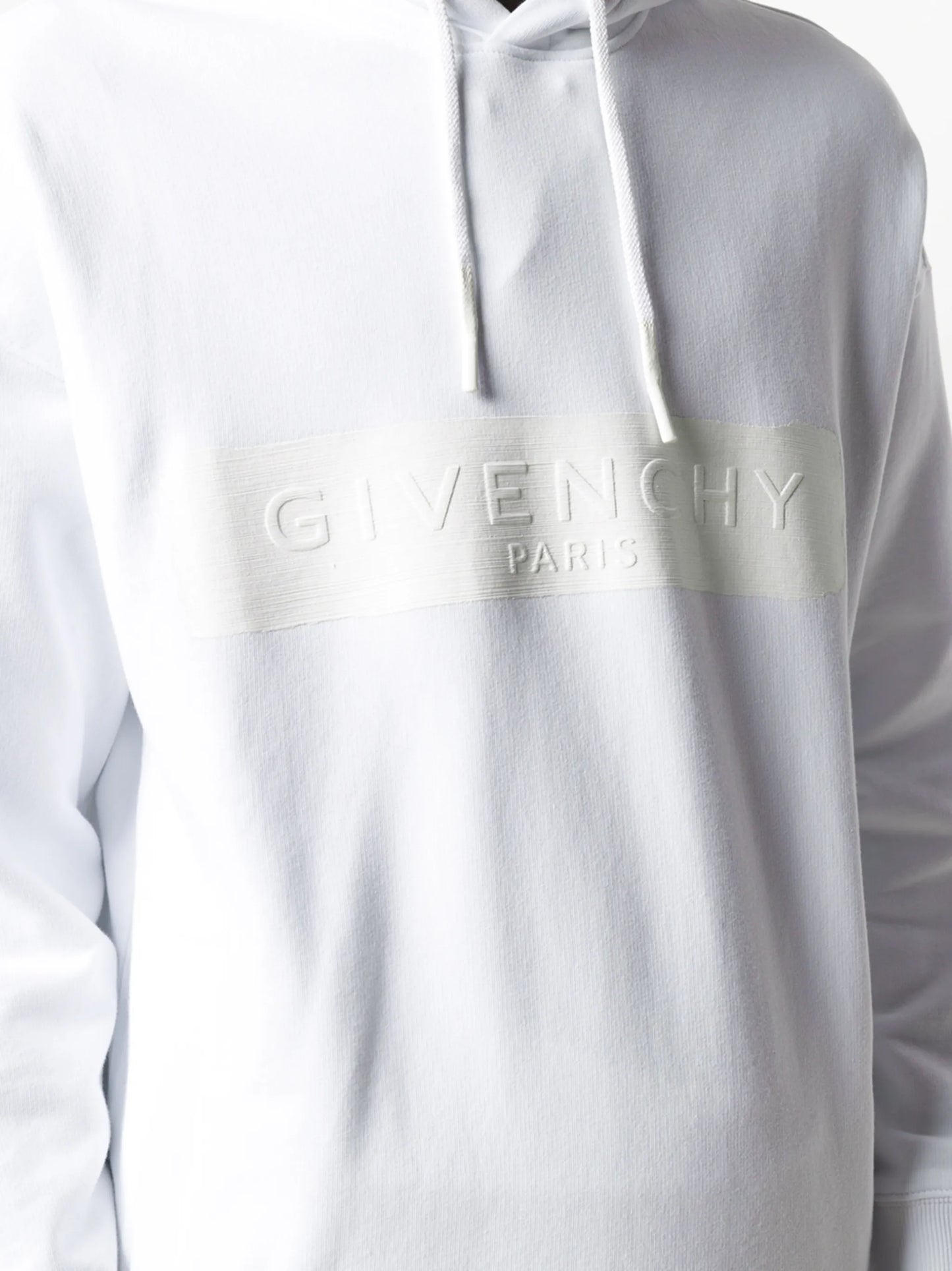 logo-embossed cotton hoodie