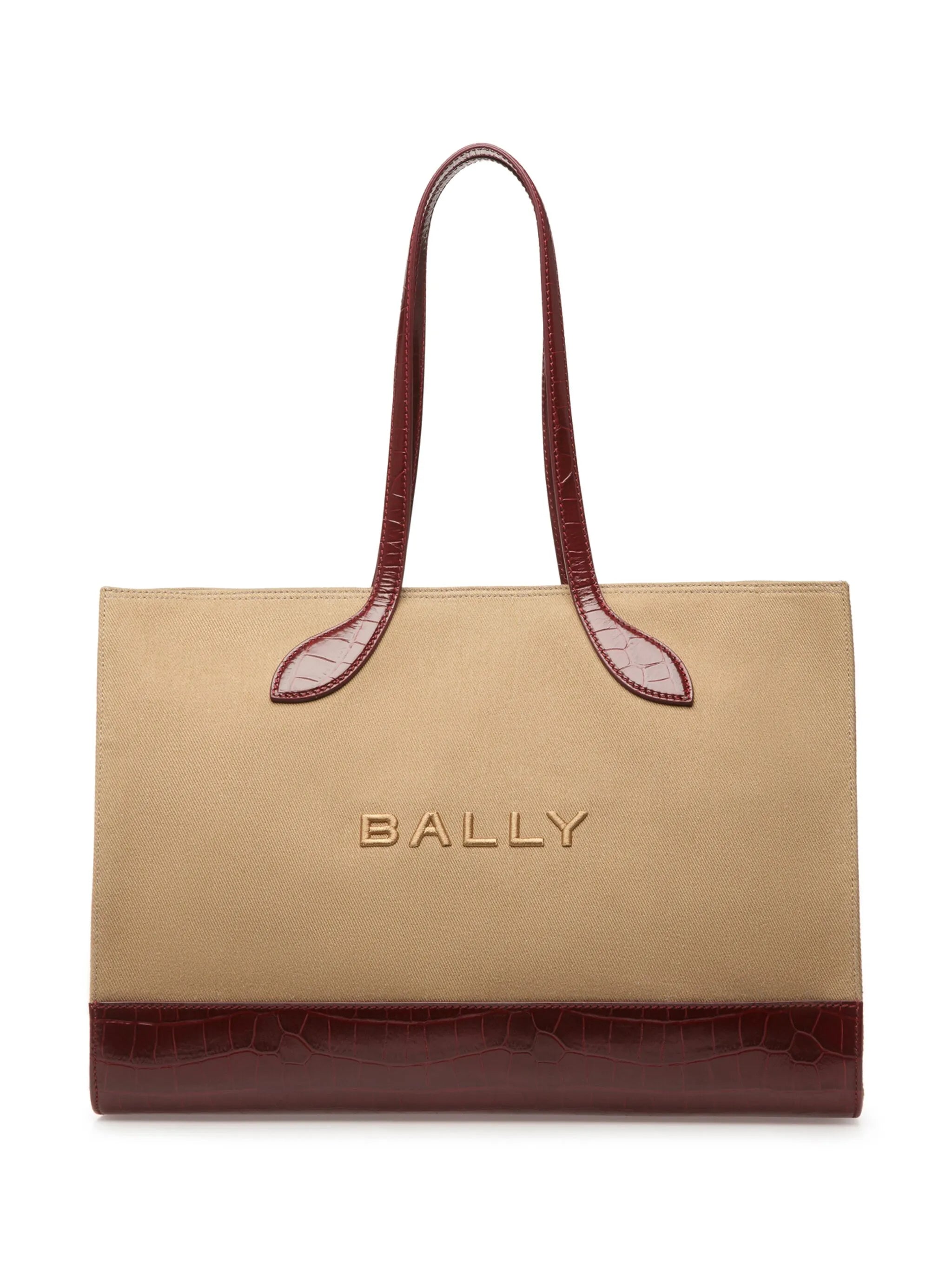 Bar logo-print tote bag