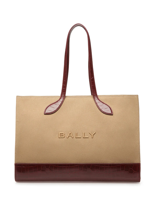 Bar logo-print tote bag