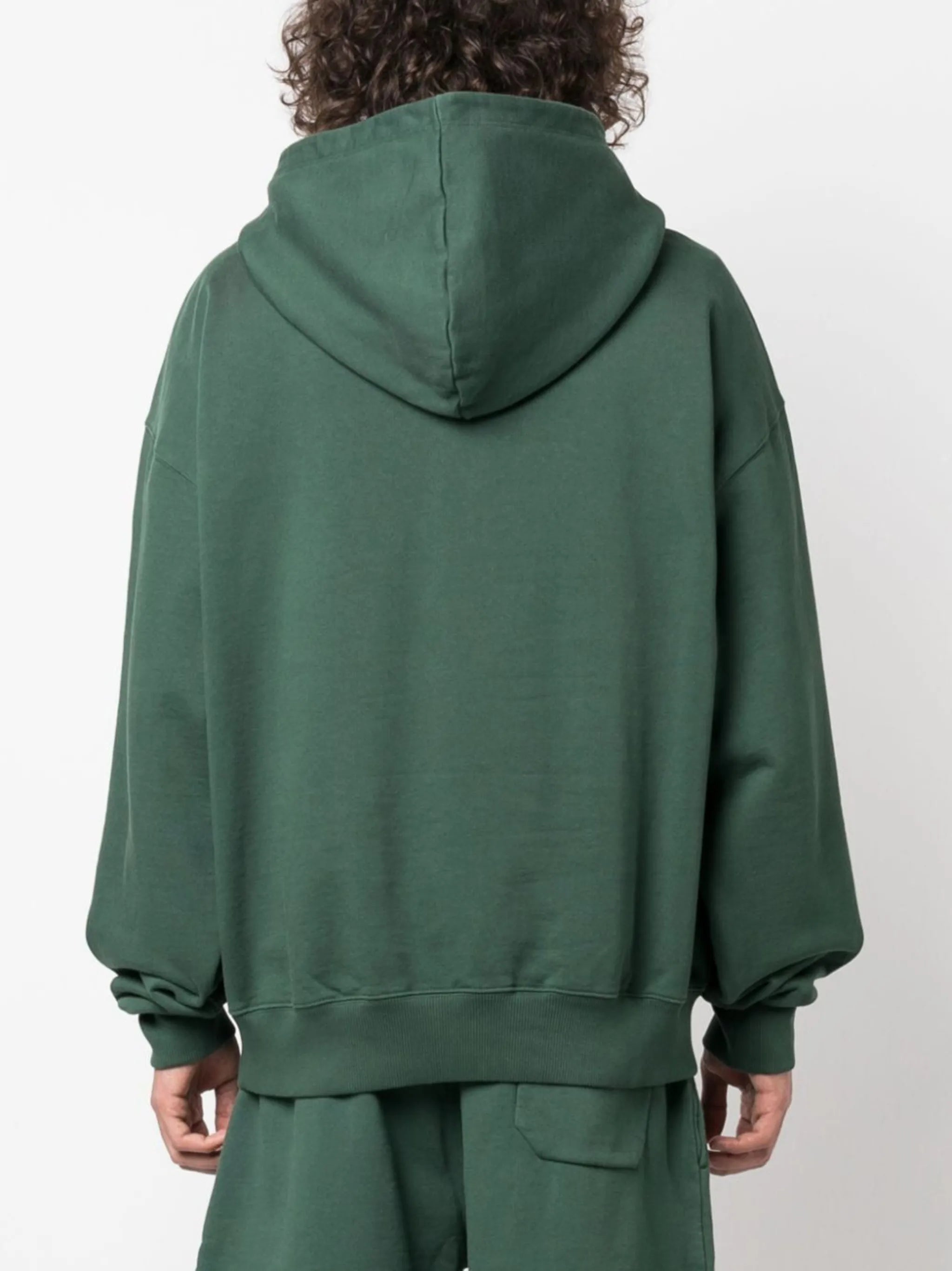 Emblem logo-print cotton hoodie