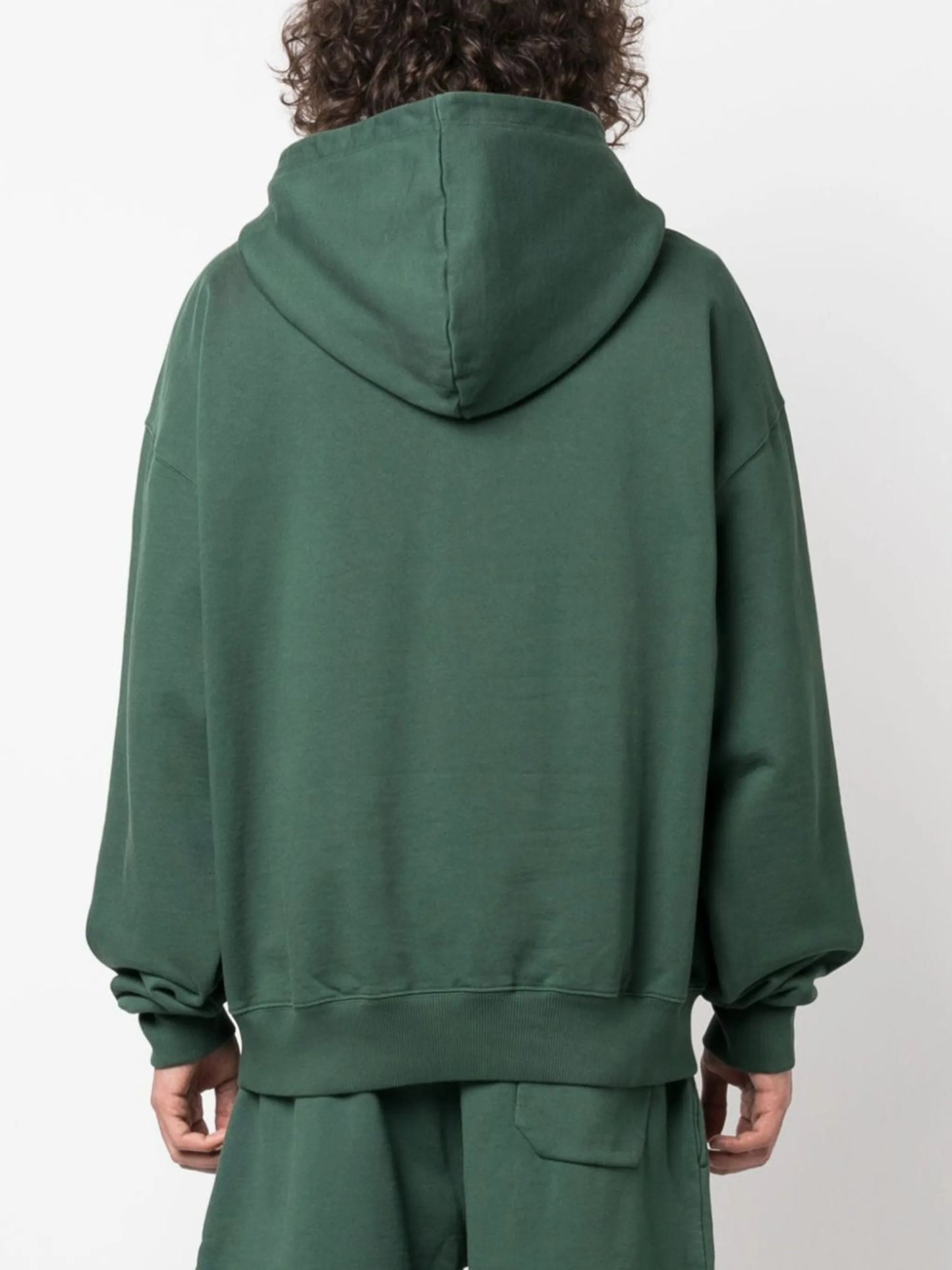 Emblem logo-print cotton hoodie