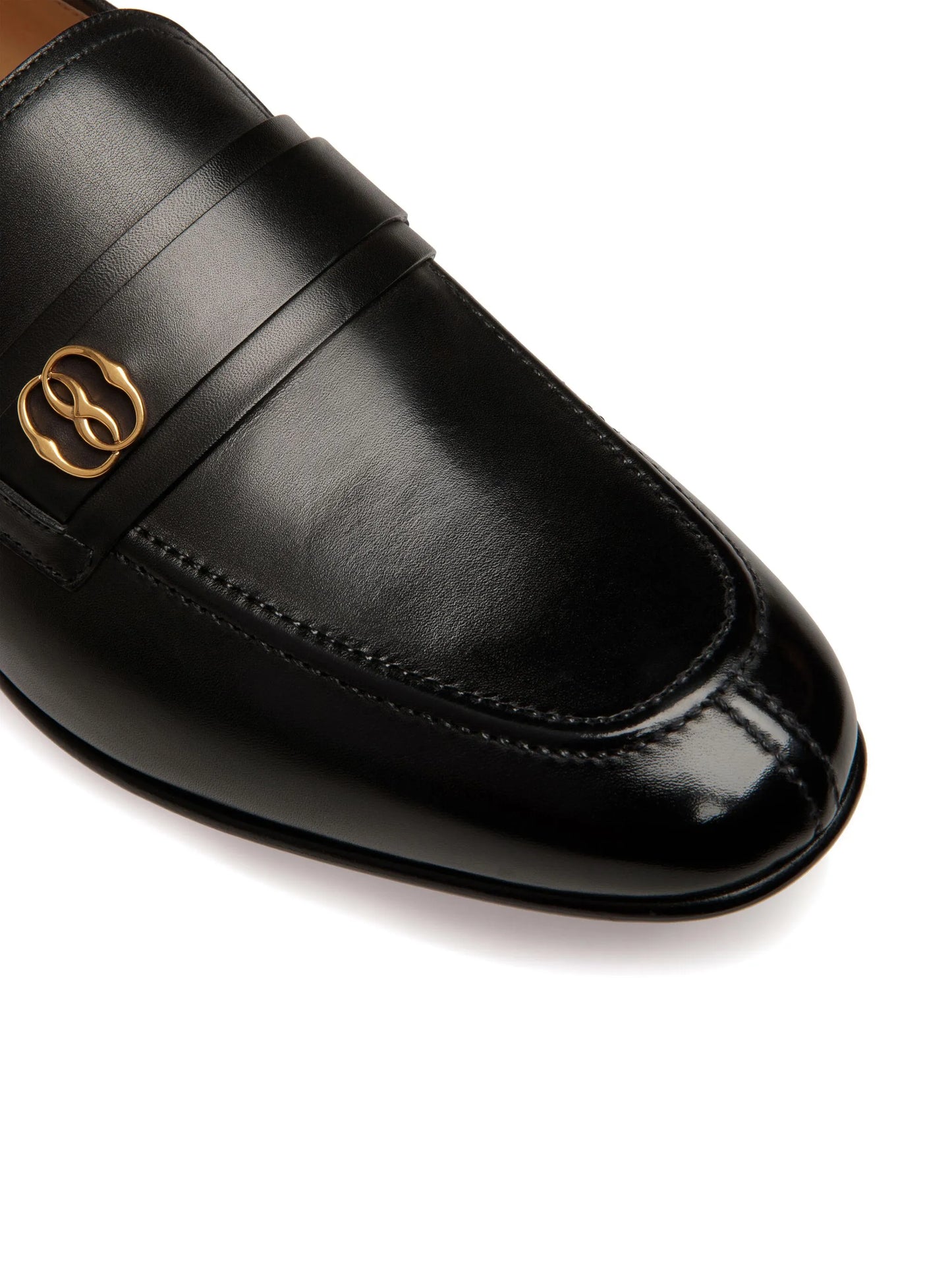 Sadei logo-plaque leather loafers