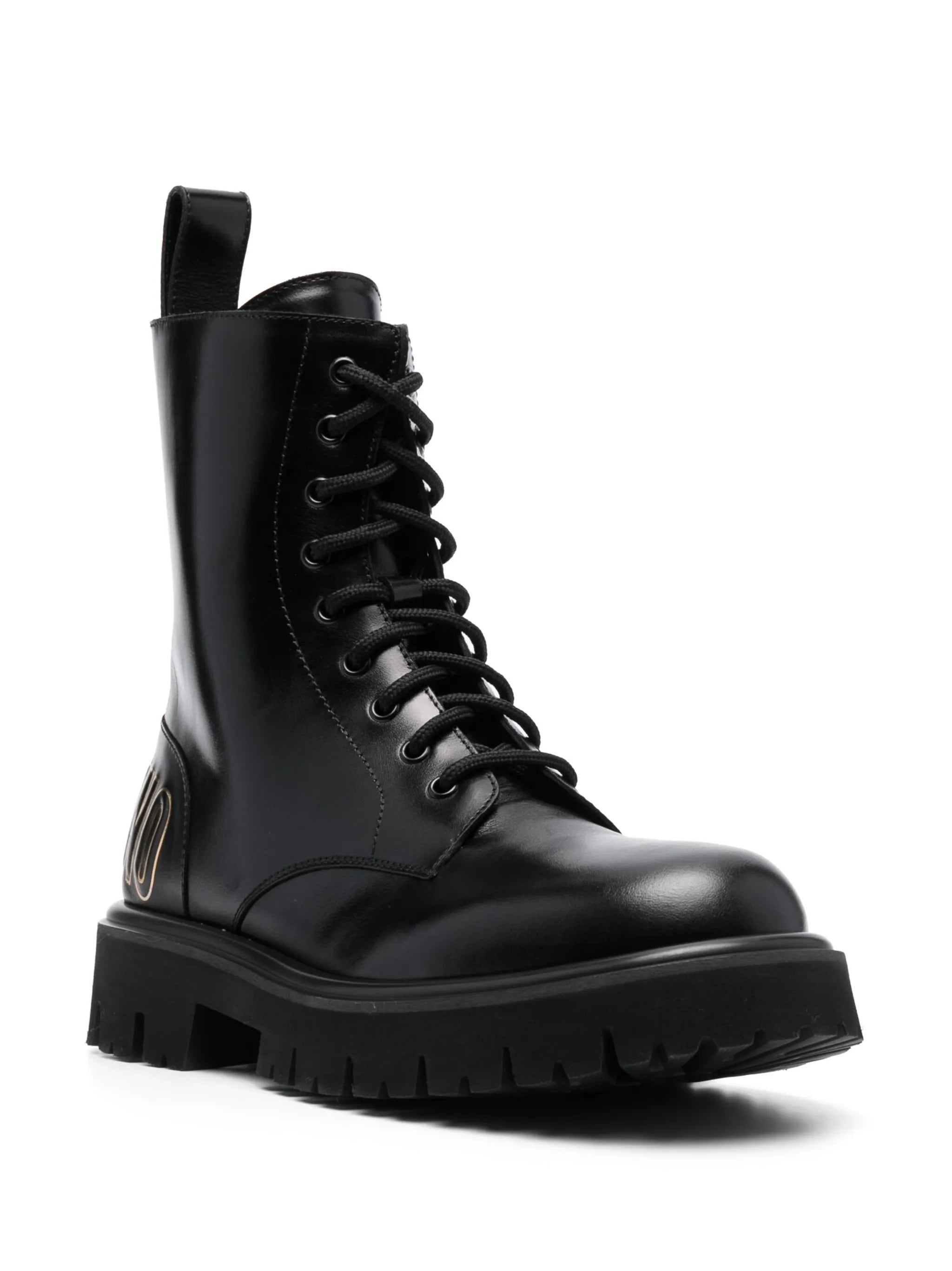 logo-embossed ankle boots