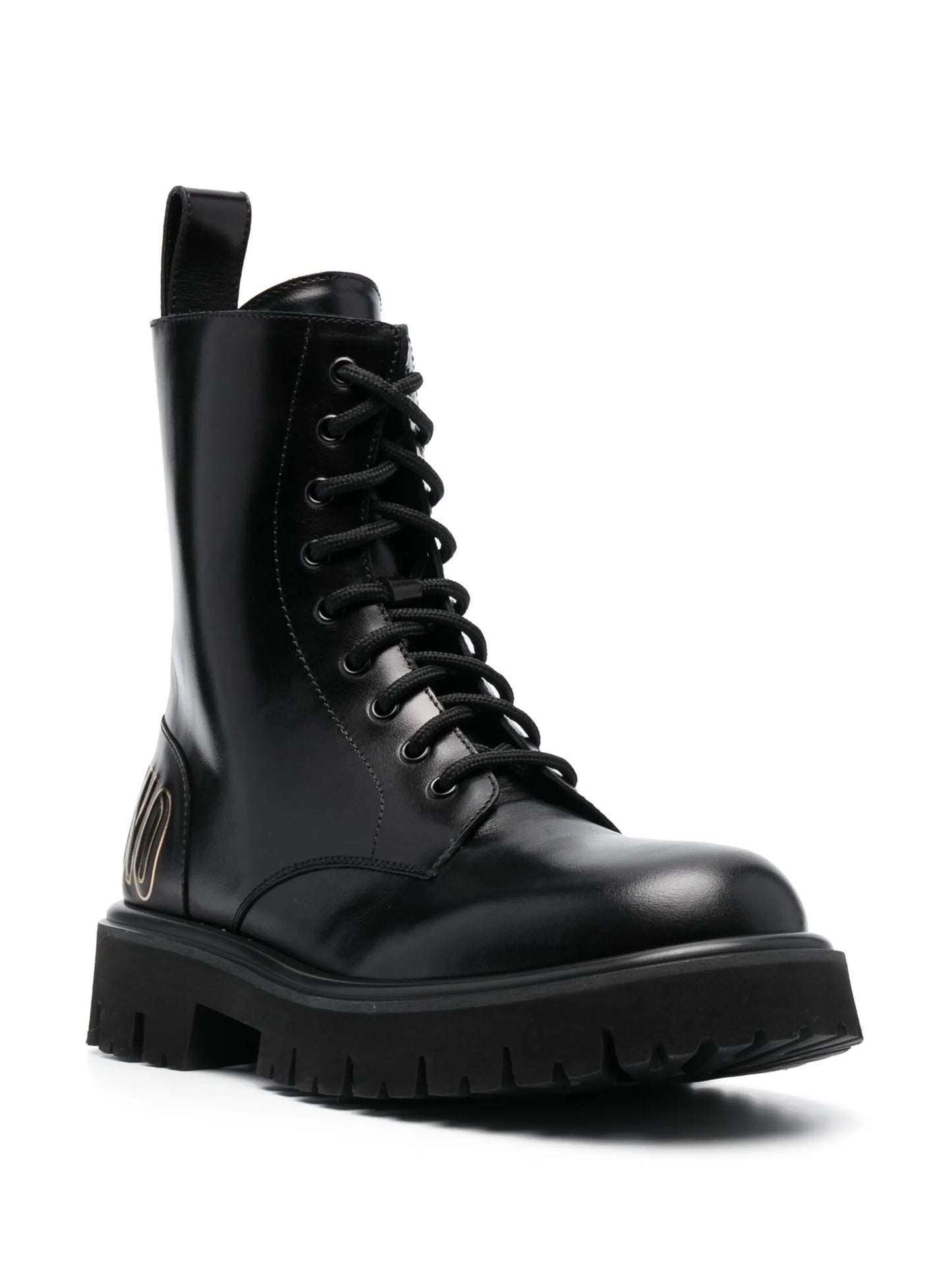 logo-embossed ankle boots