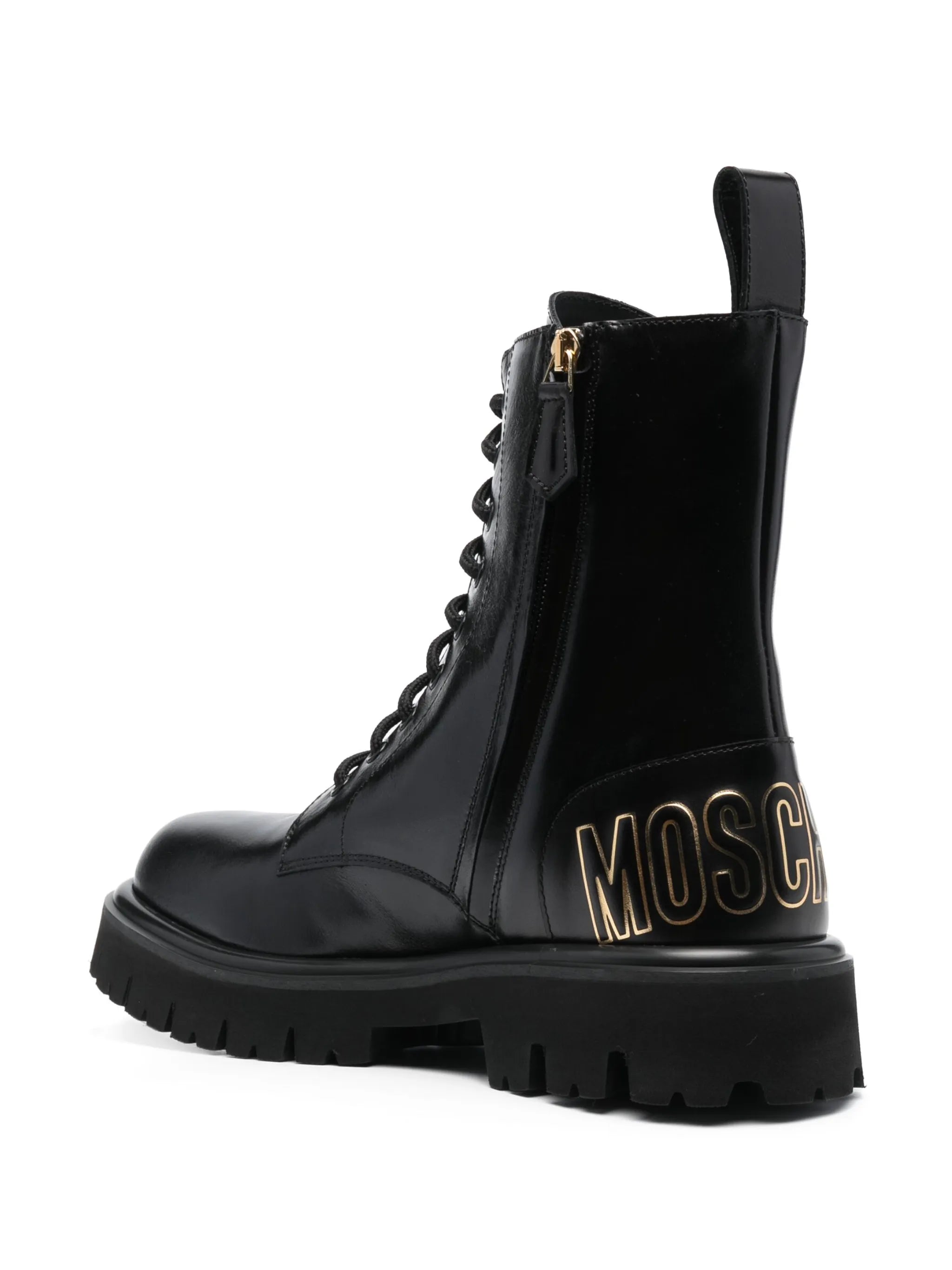 logo-embossed ankle boots