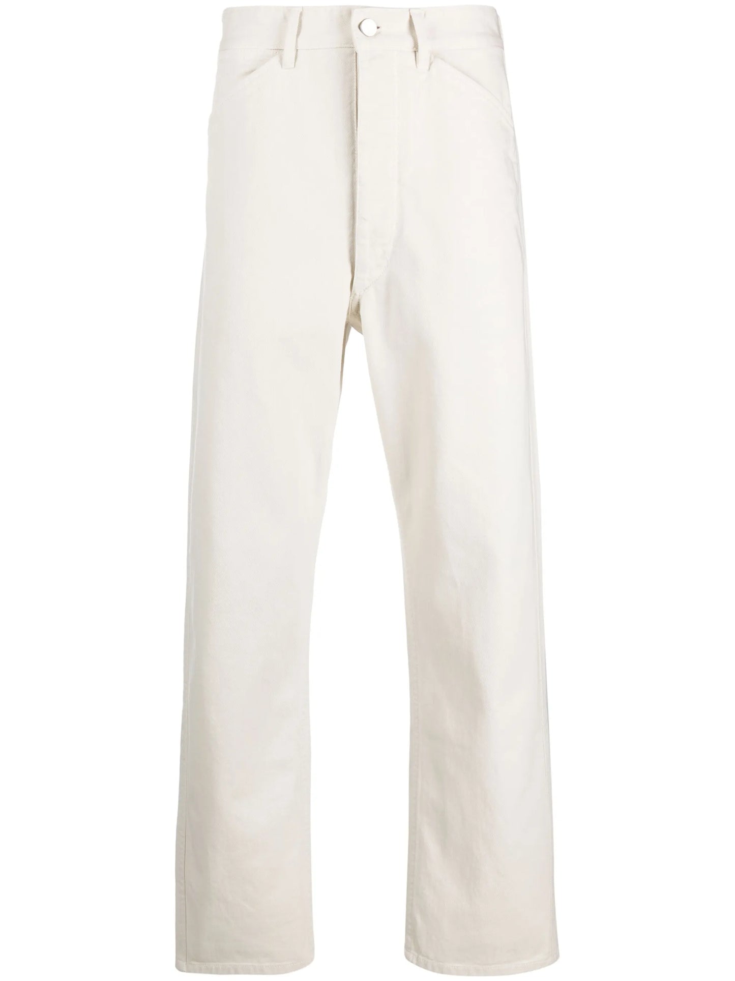 straight-leg cotton jeans
