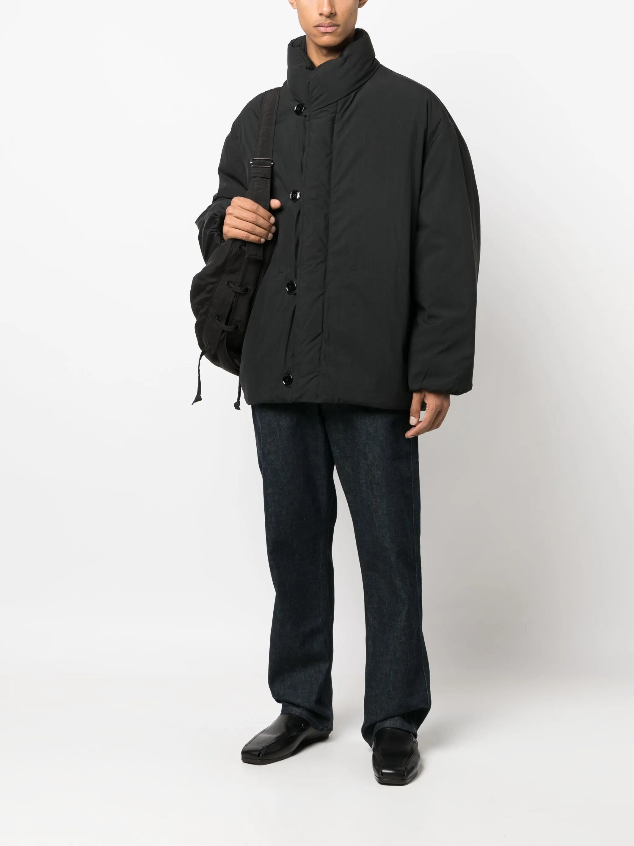 oversized funnel-neck padded jacket