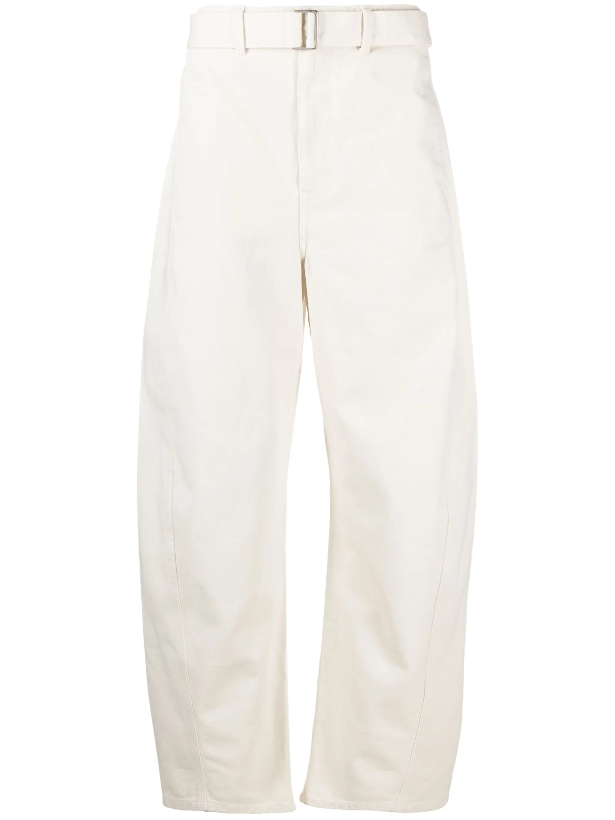 belted wide-leg trousers