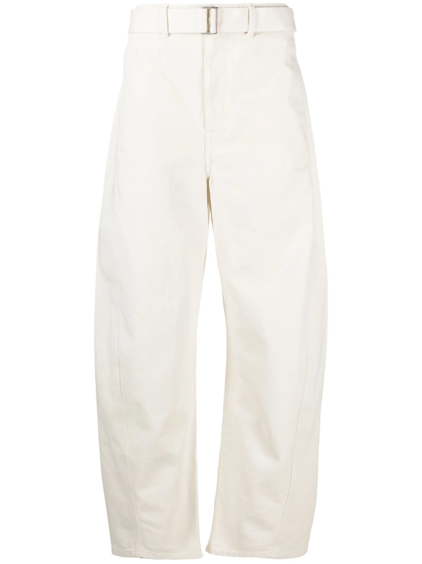 belted wide-leg trousers