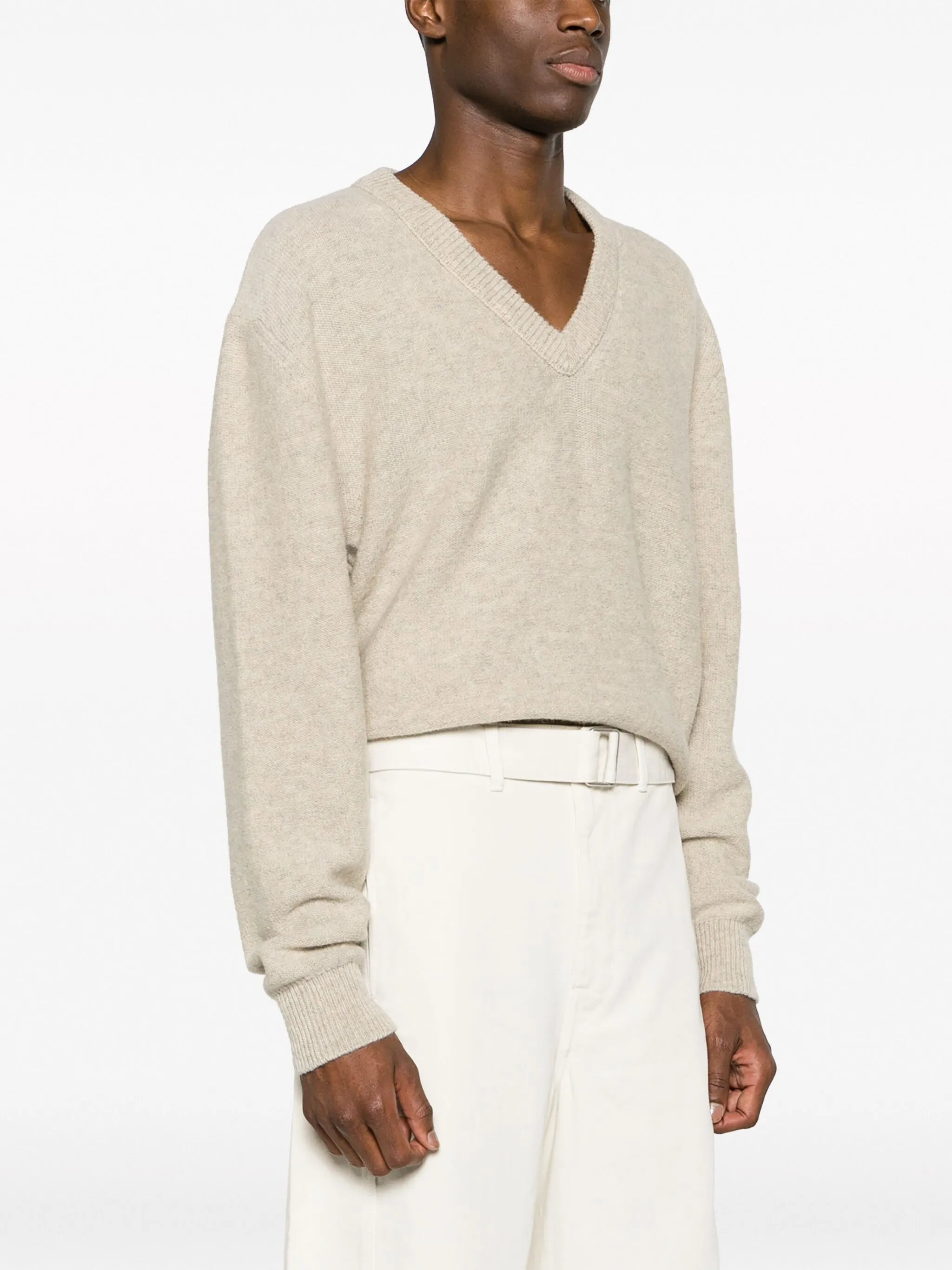 belted wide-leg trousers